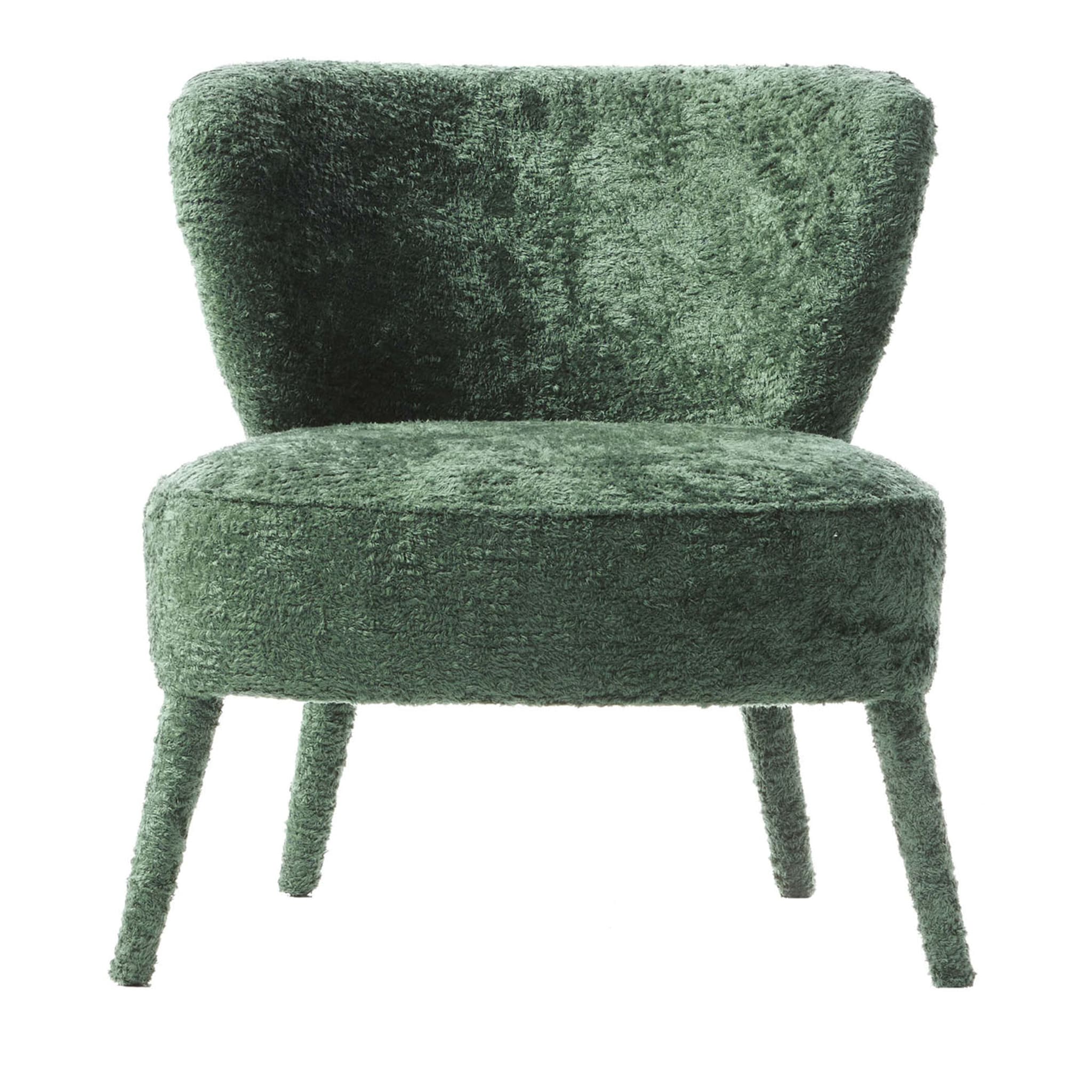 Cloe' Upholstered Green Lounge Chair - Main view