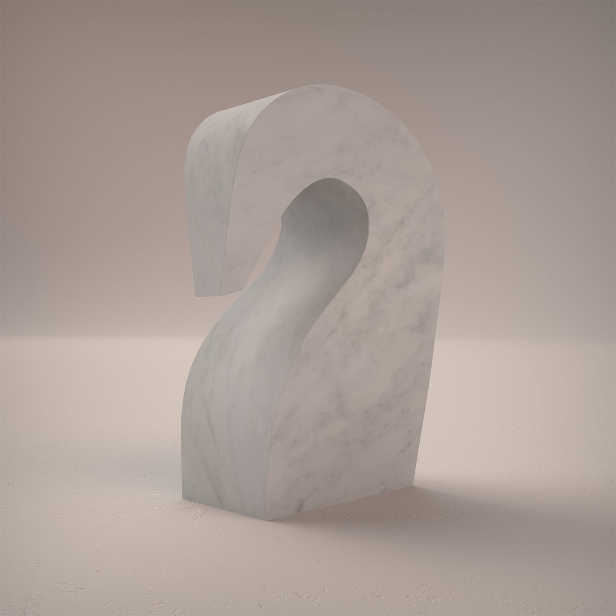 Metis White Carrara Horse Head Sculpture - Alternative view 1