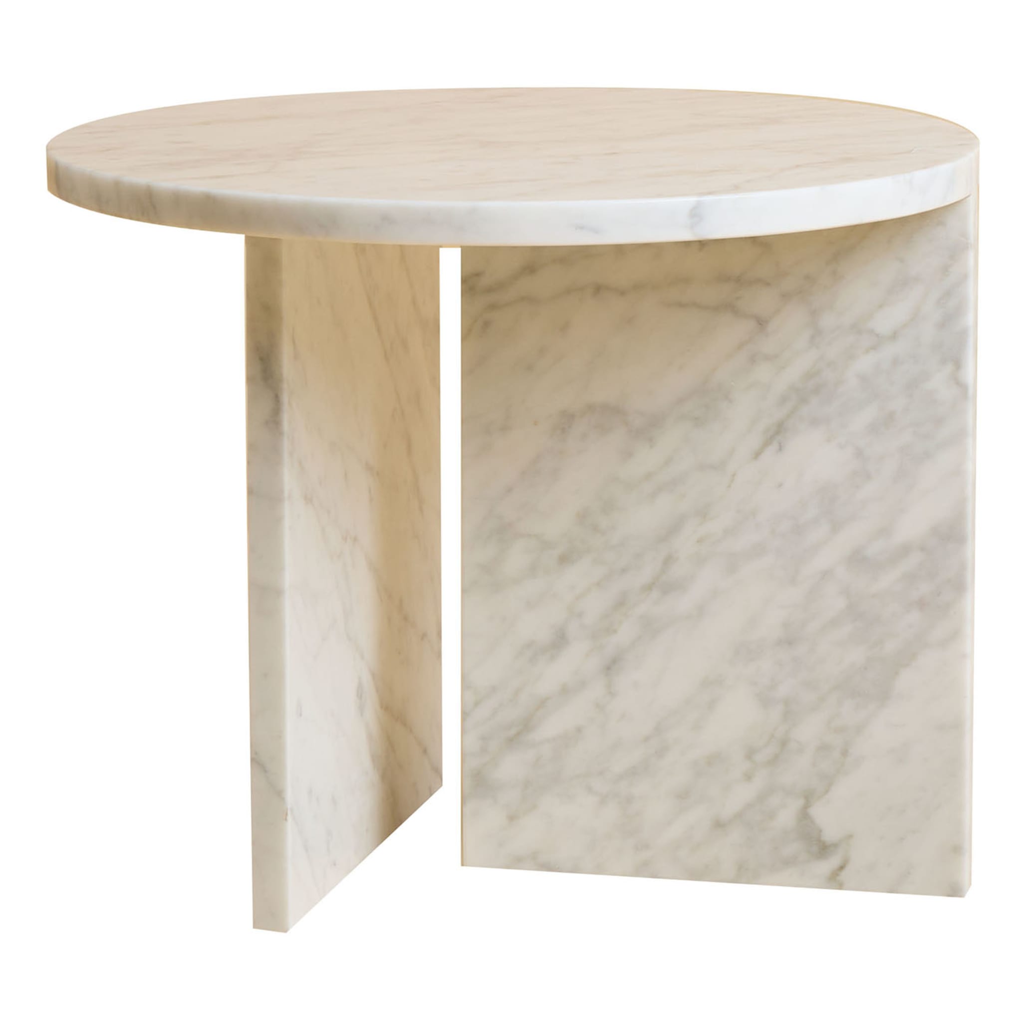 Kyushu White Carrara Side Table - Main view