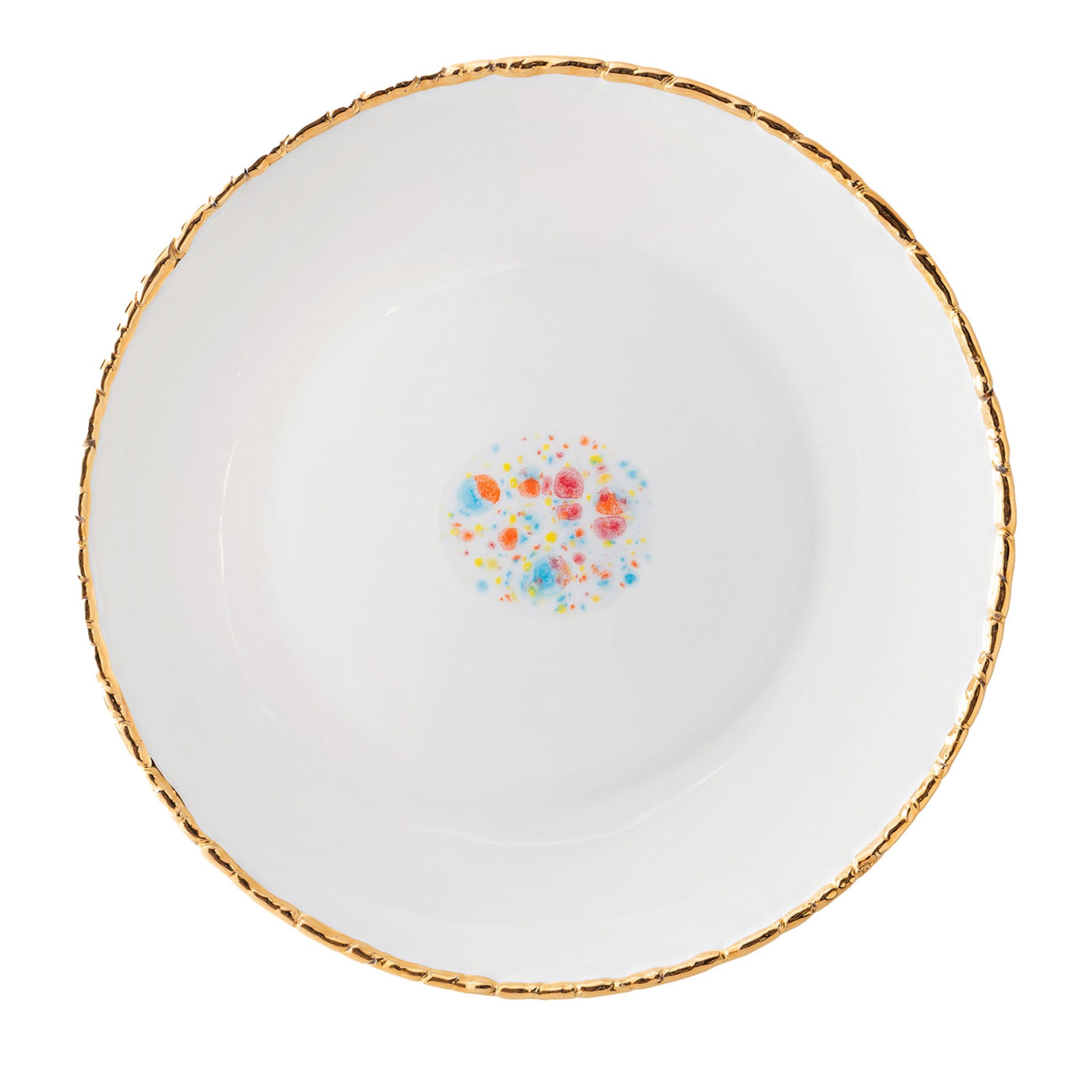 Confetti Set of 2 Dinner Plates with Crackled Rim - Main view