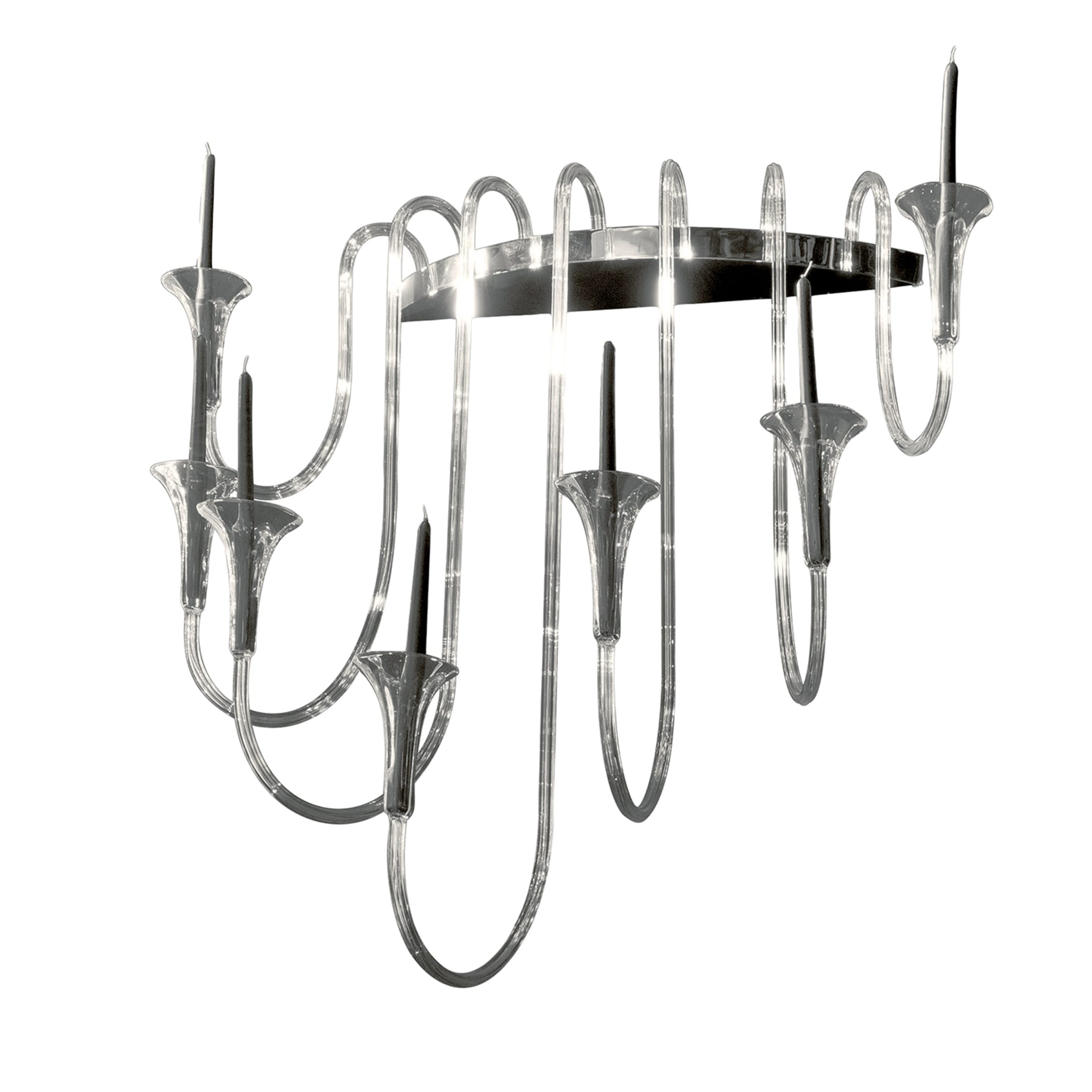 Octopus 7-Arm Silvery Wall Candelabra - Main view