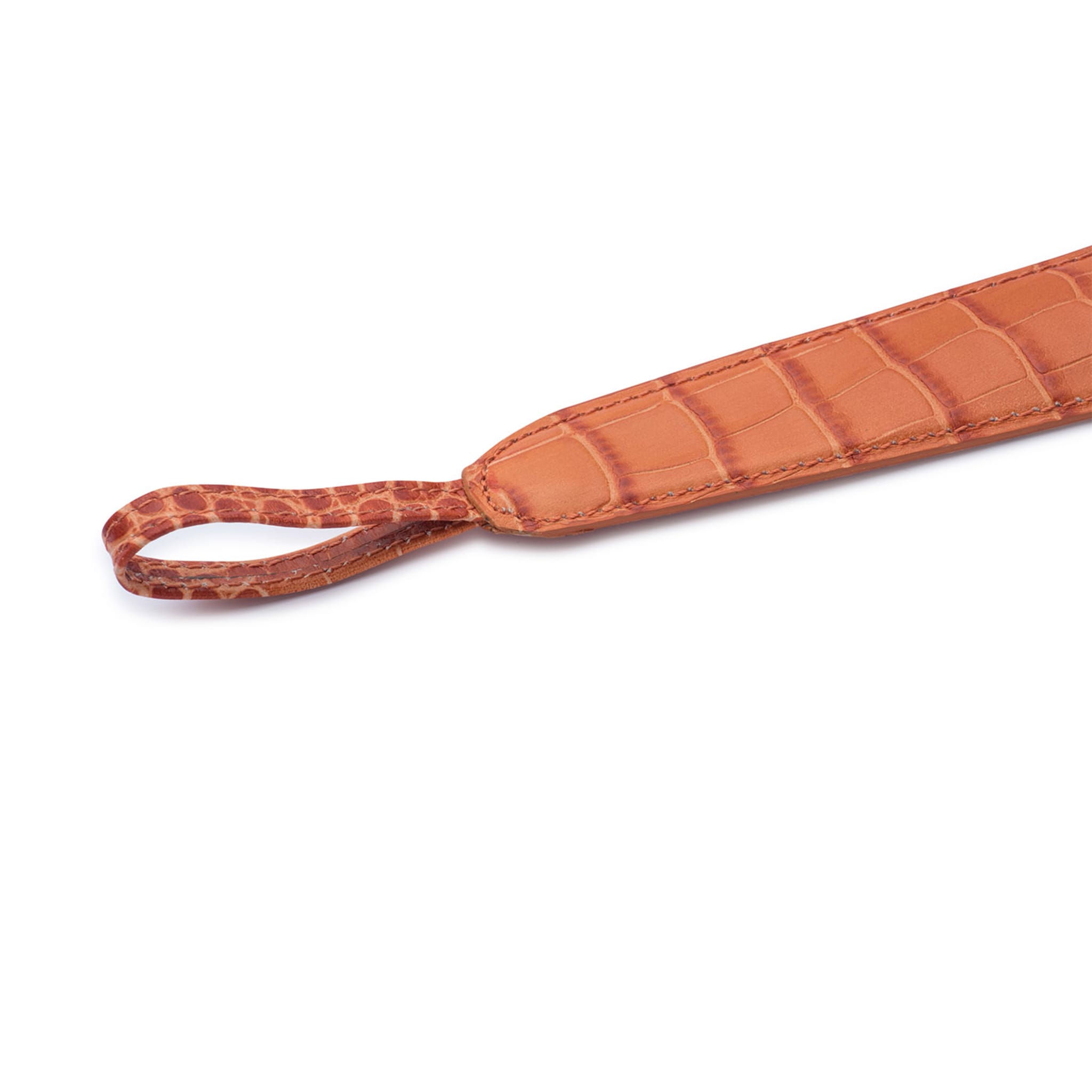Orange Mock-Croc Leather Shoe Horn - Alternative view 2