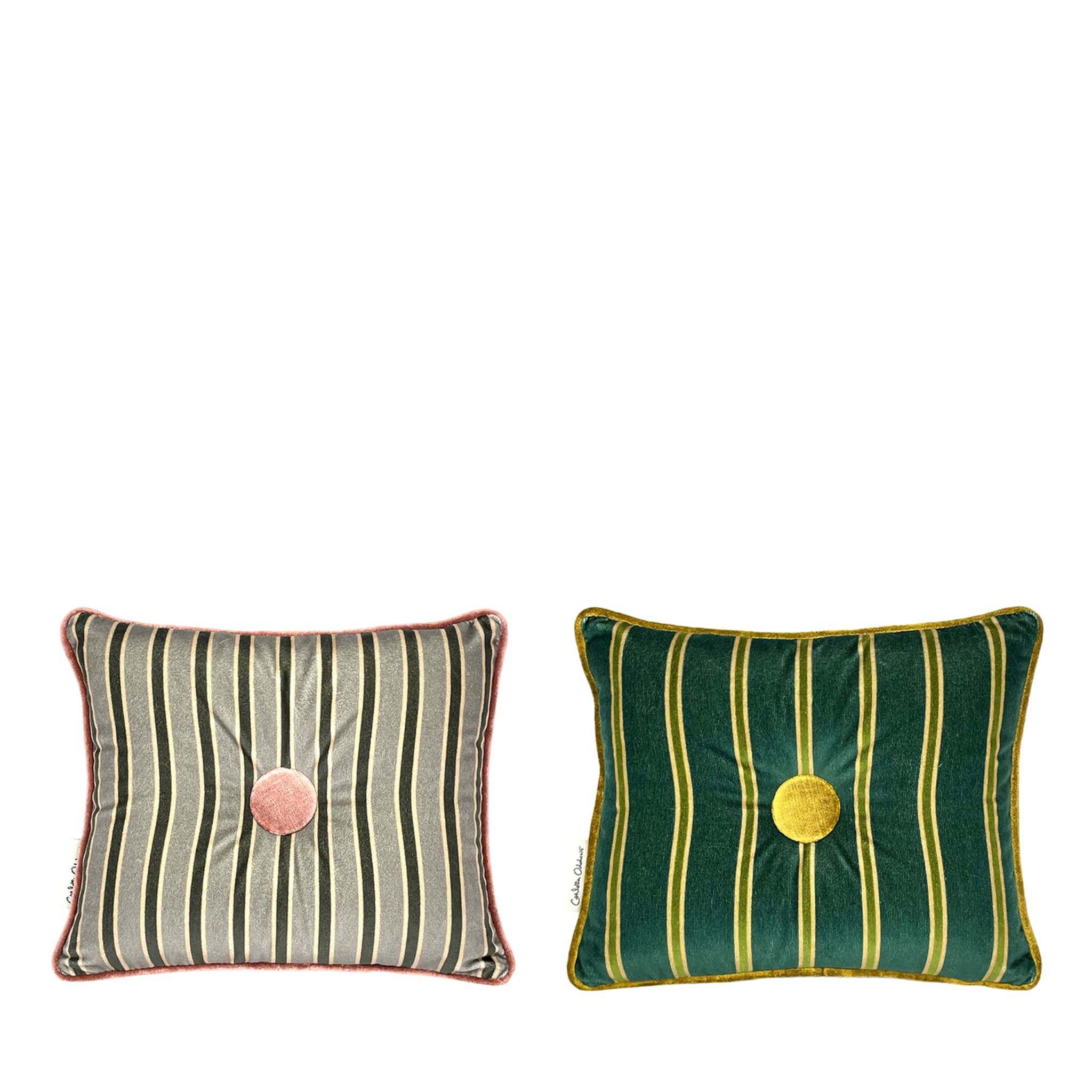 Sweet Pillow Meadow Green & Greige Cushions - Main view