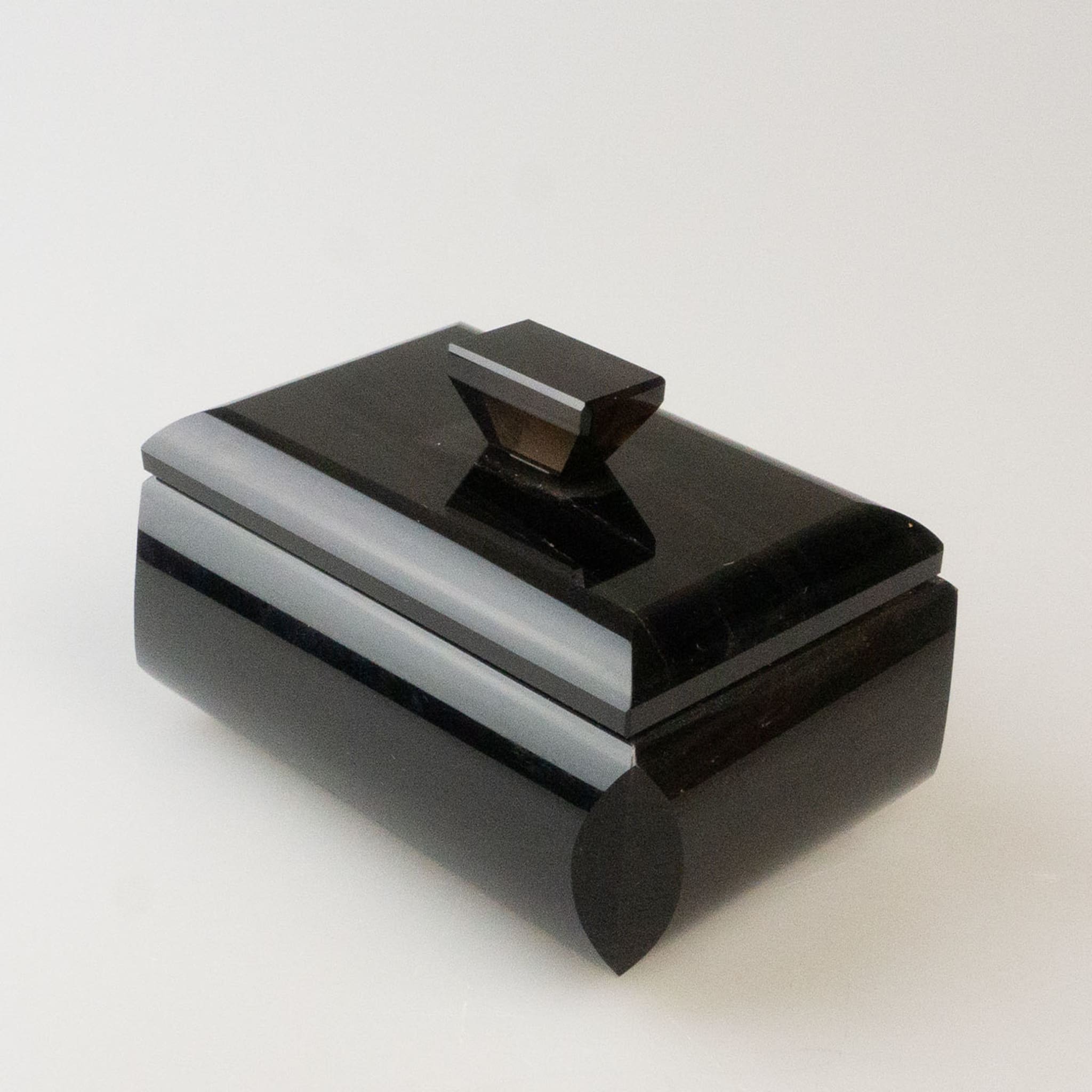 Boîte rectangulaire en obsidienne - Vue alternative 1
