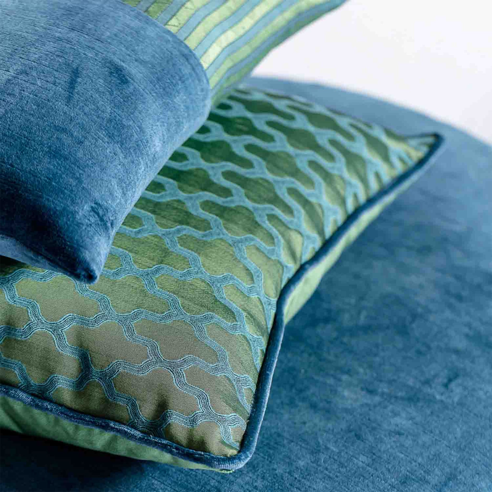 Emerald Blue Rectangluar Bis Cushion - Alternative view 2