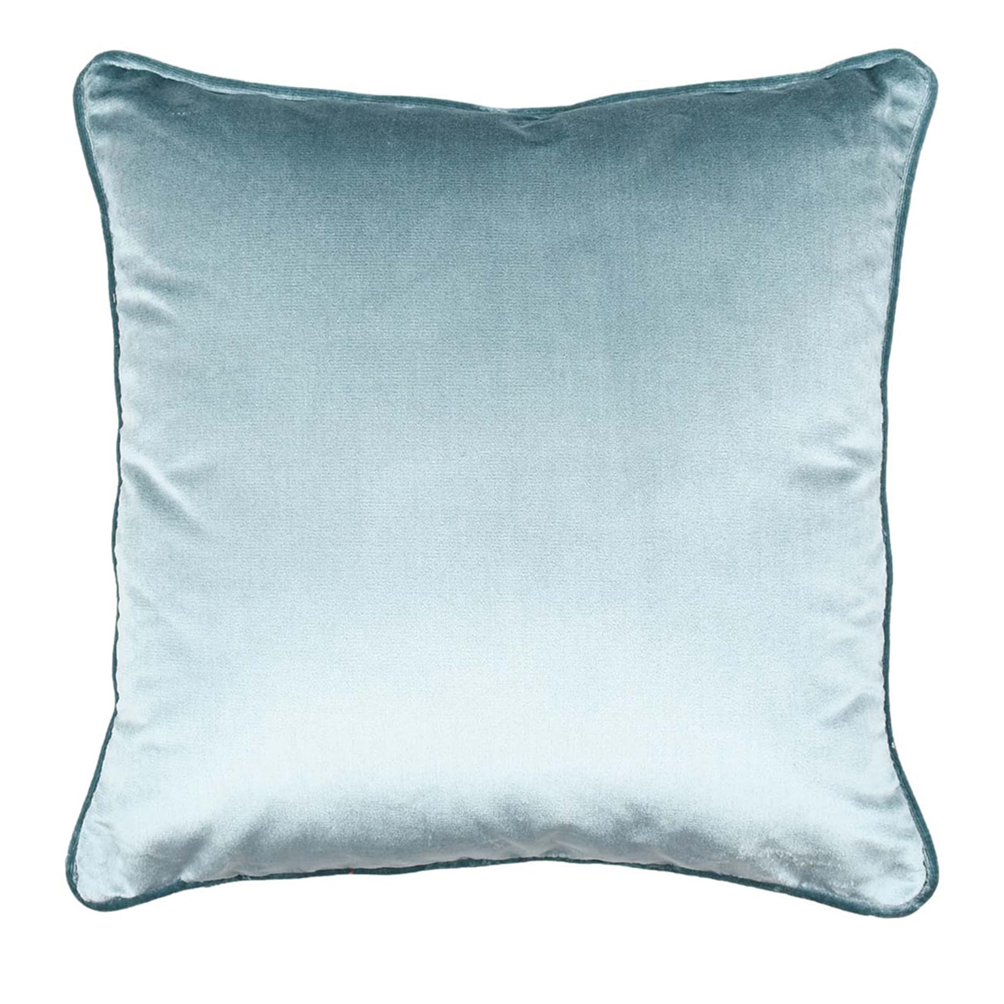 Light Blue Silk Velvet Carrè Cushion - Main view