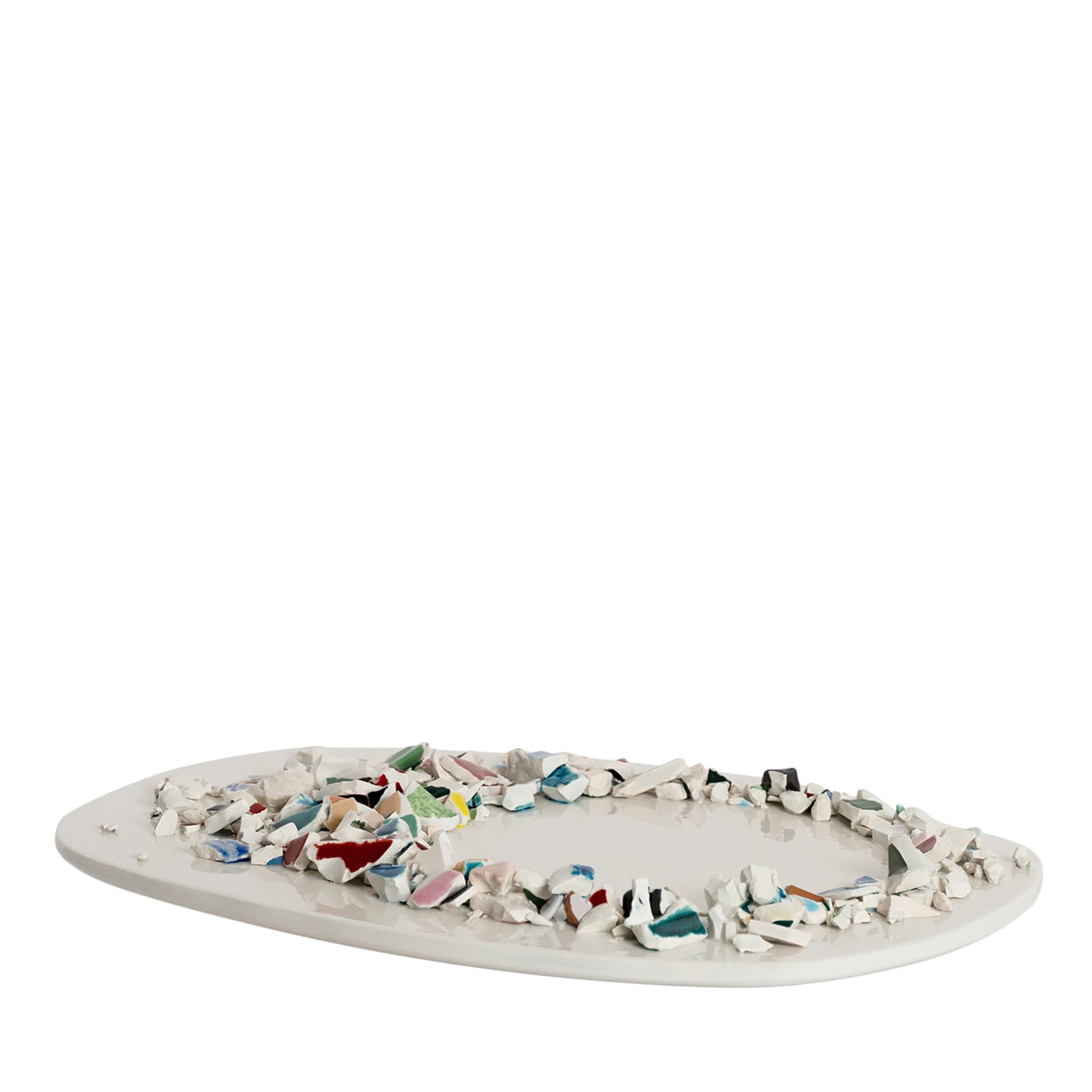 Centro de mesa oval con fragmentos policromados de Duccio Maria Gambi - Vista principal