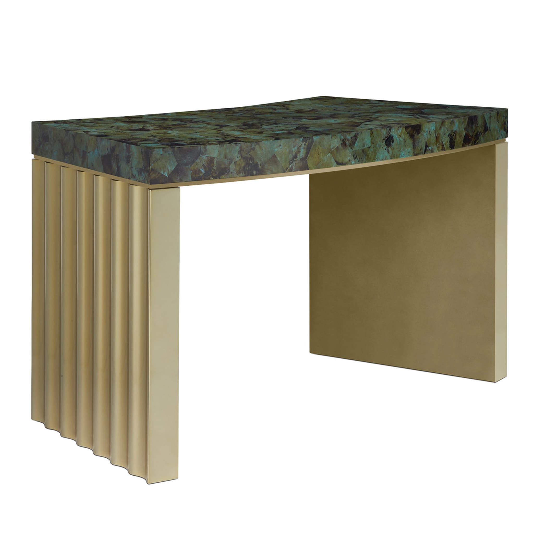 Olivia Small Desk Green Spotted Shell - Main view