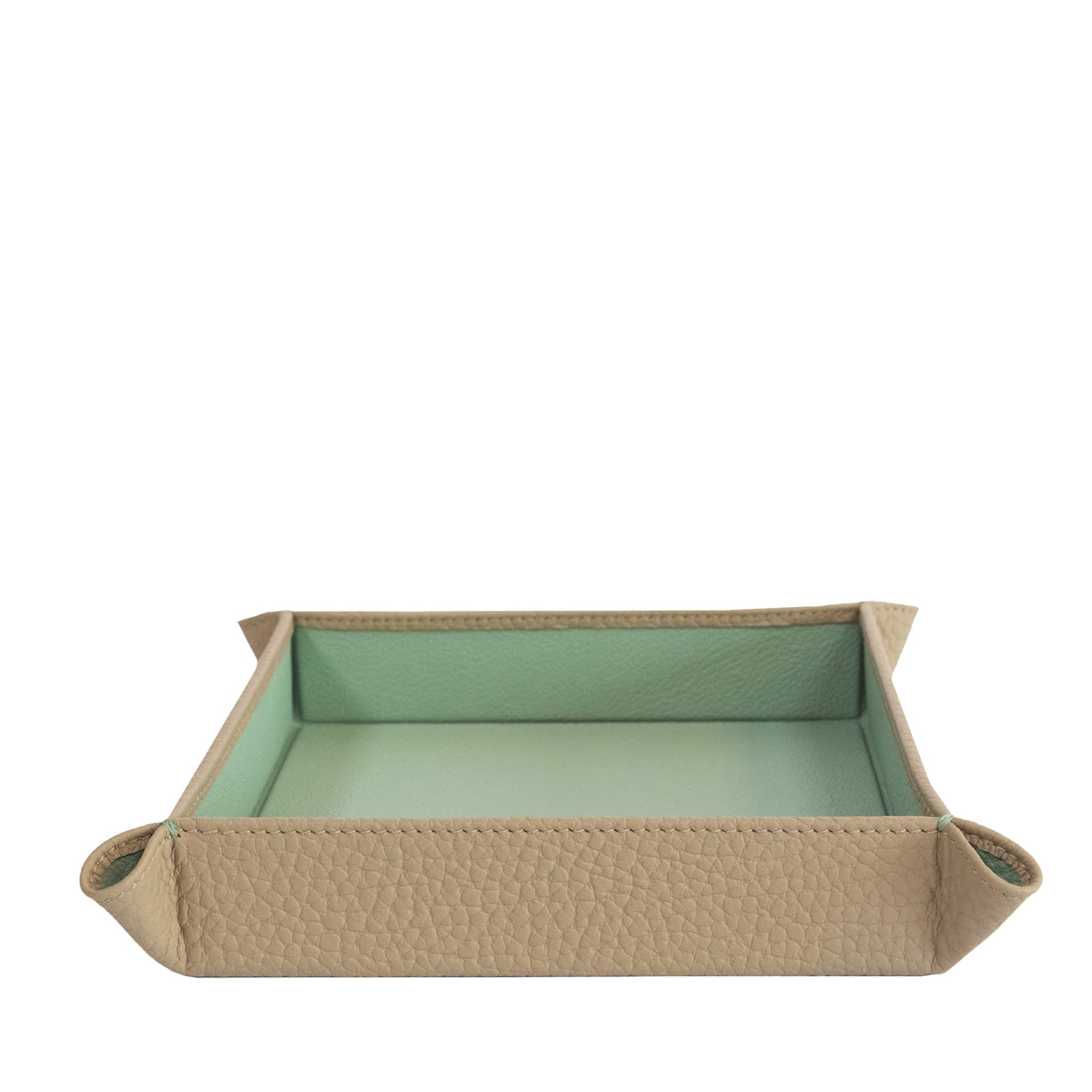Michelangelo Beige and Green Empty-Pocket Tray - Main view