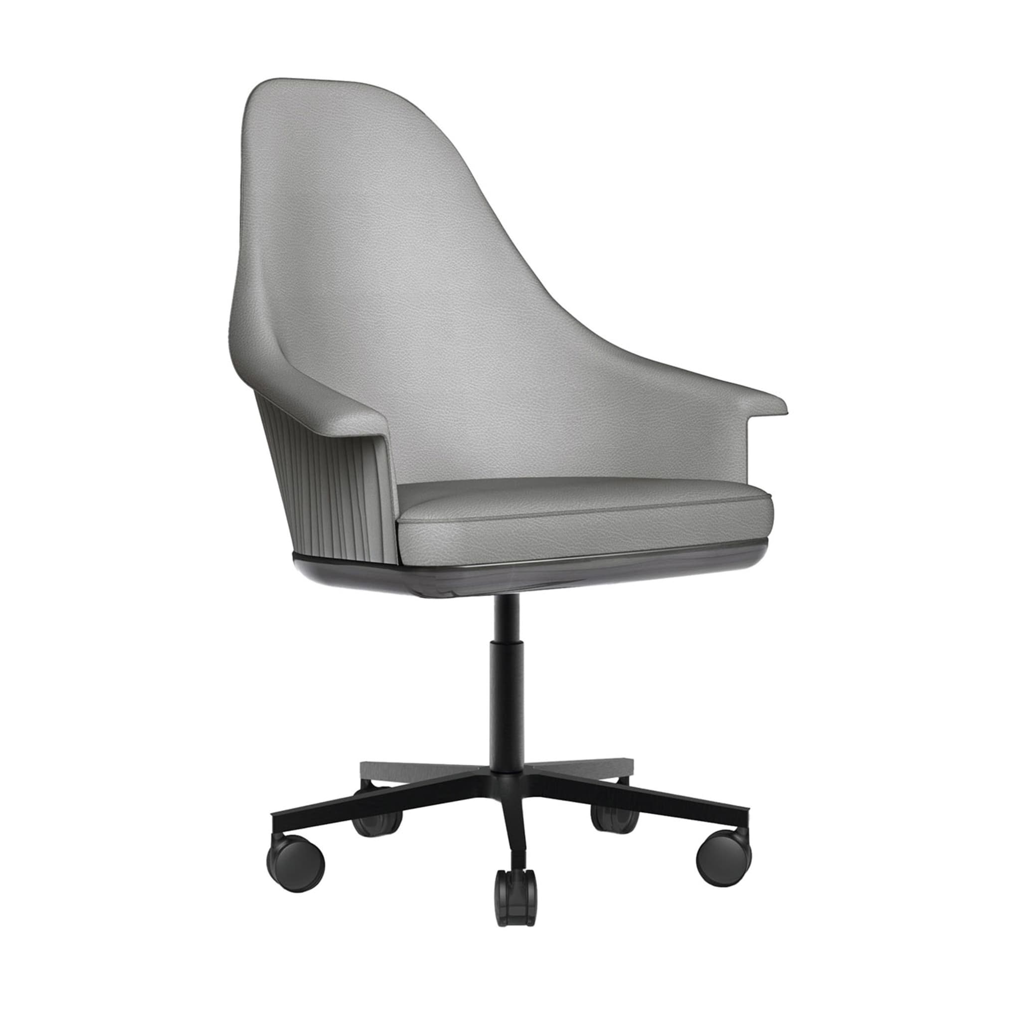 Chaise de bureau en cuir gris - Vue principale