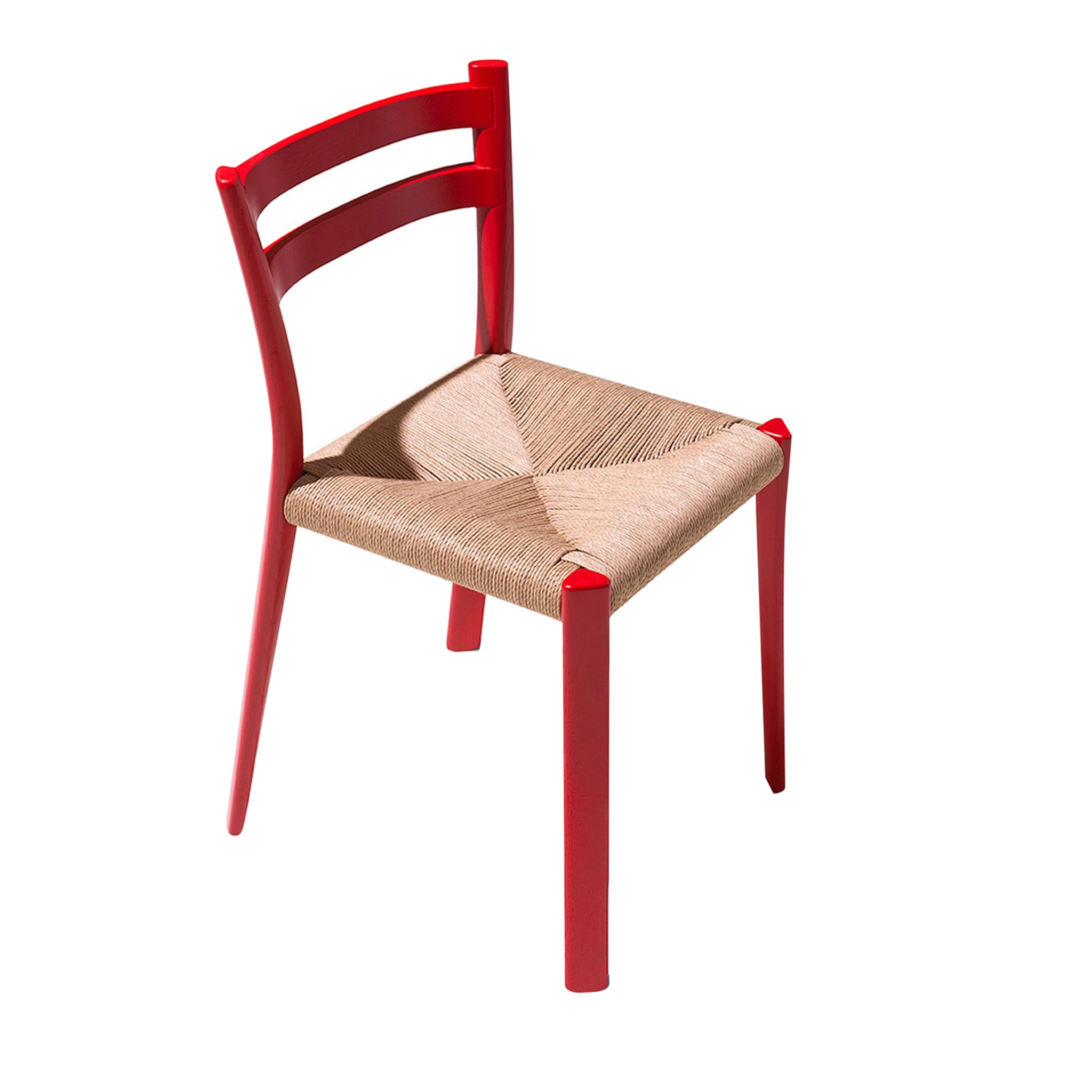 Chaise rouge Buri de Mario Scairato - Vue principale