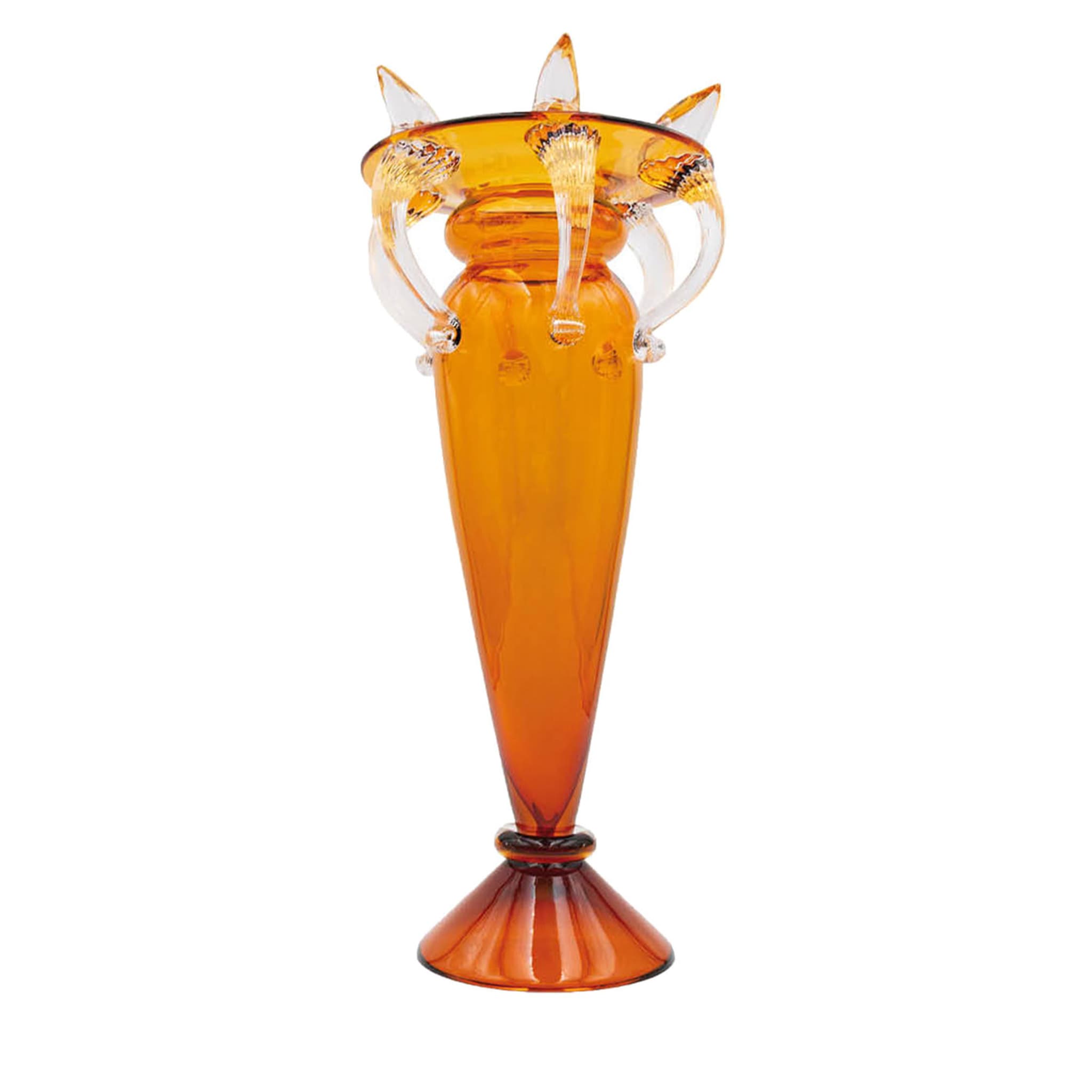 Vase orange et transparent Florian II de Borek Sipek - Vue principale
