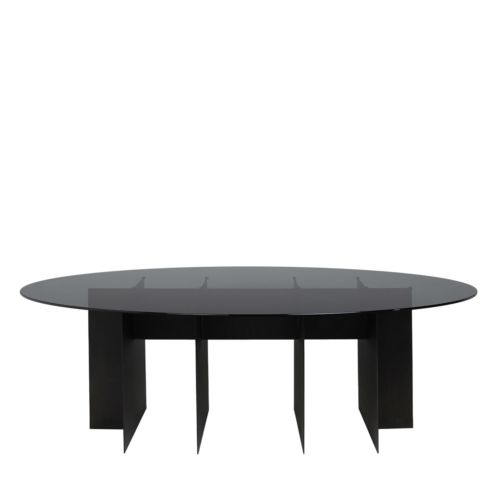 Roy Oval Black Dining Table by Filippo Montaina - Main view