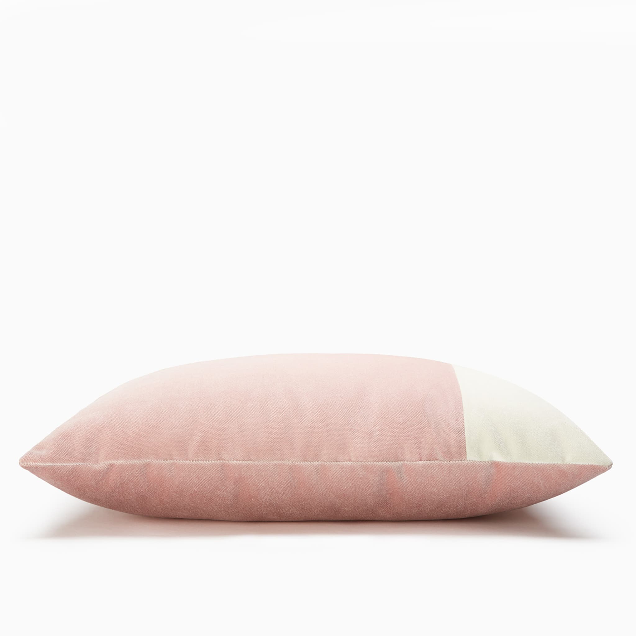 Double Pink and White Rectangular Cushion - Alternative view 1