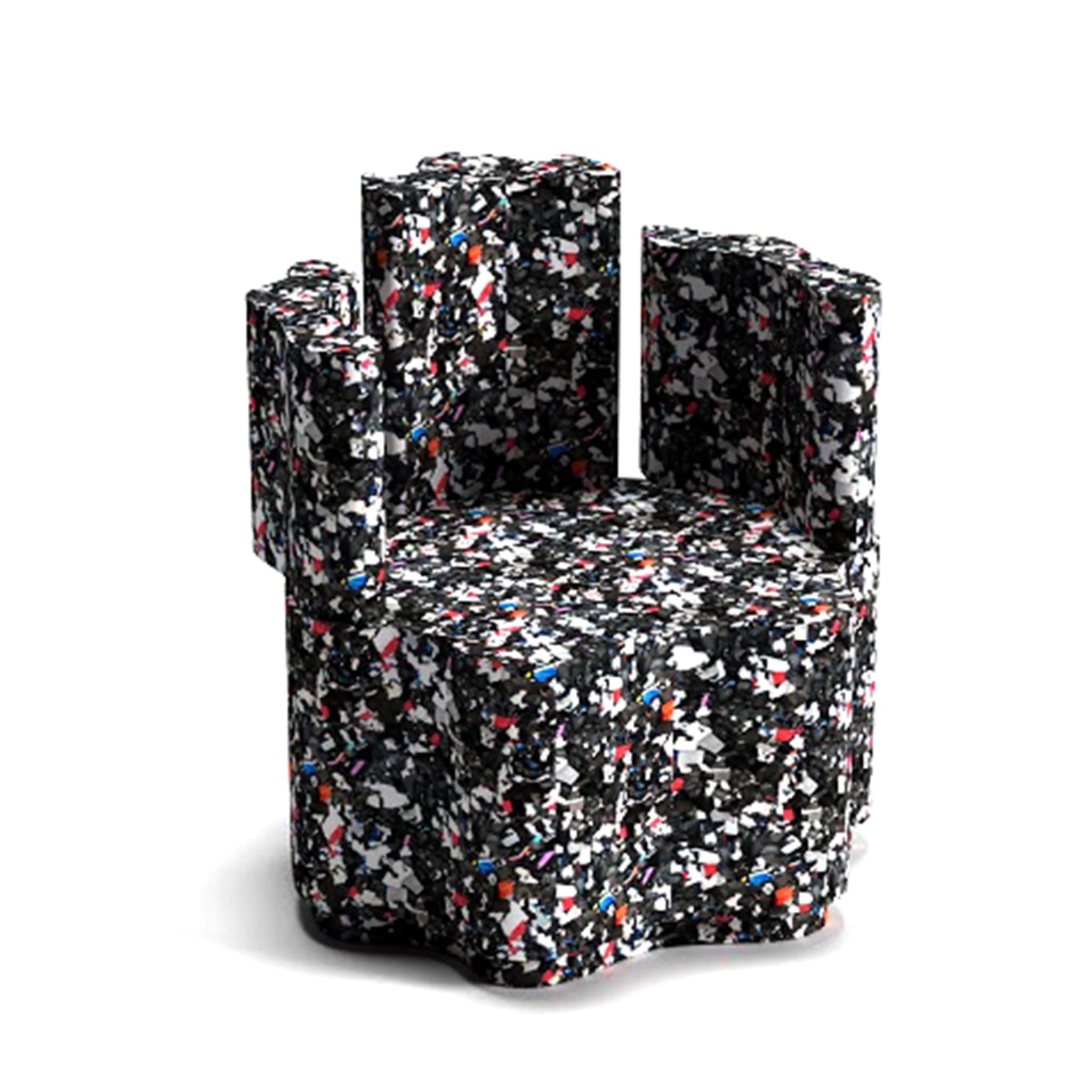 Patatina Black Recycled Armchair By Clemence Seilles - Alternative view 1
