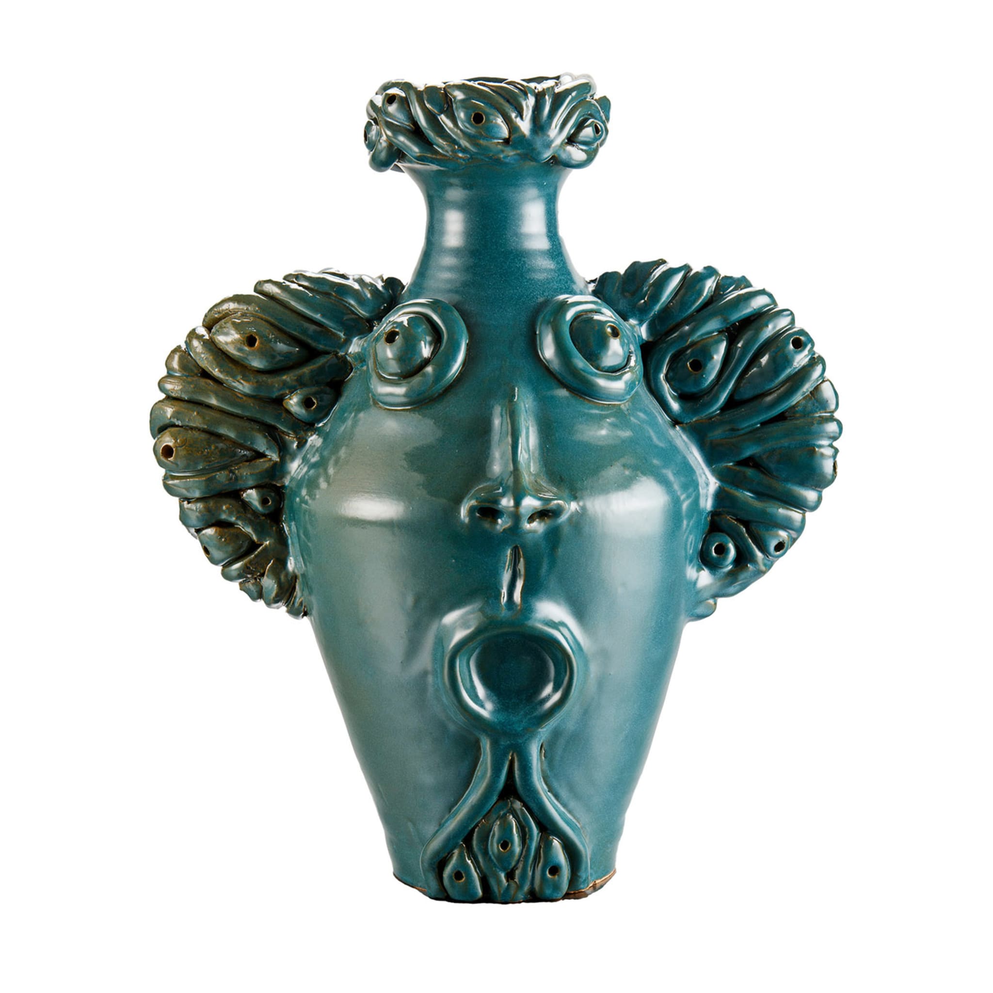 Vase en forme de poisson aux yeux verts - Vue principale