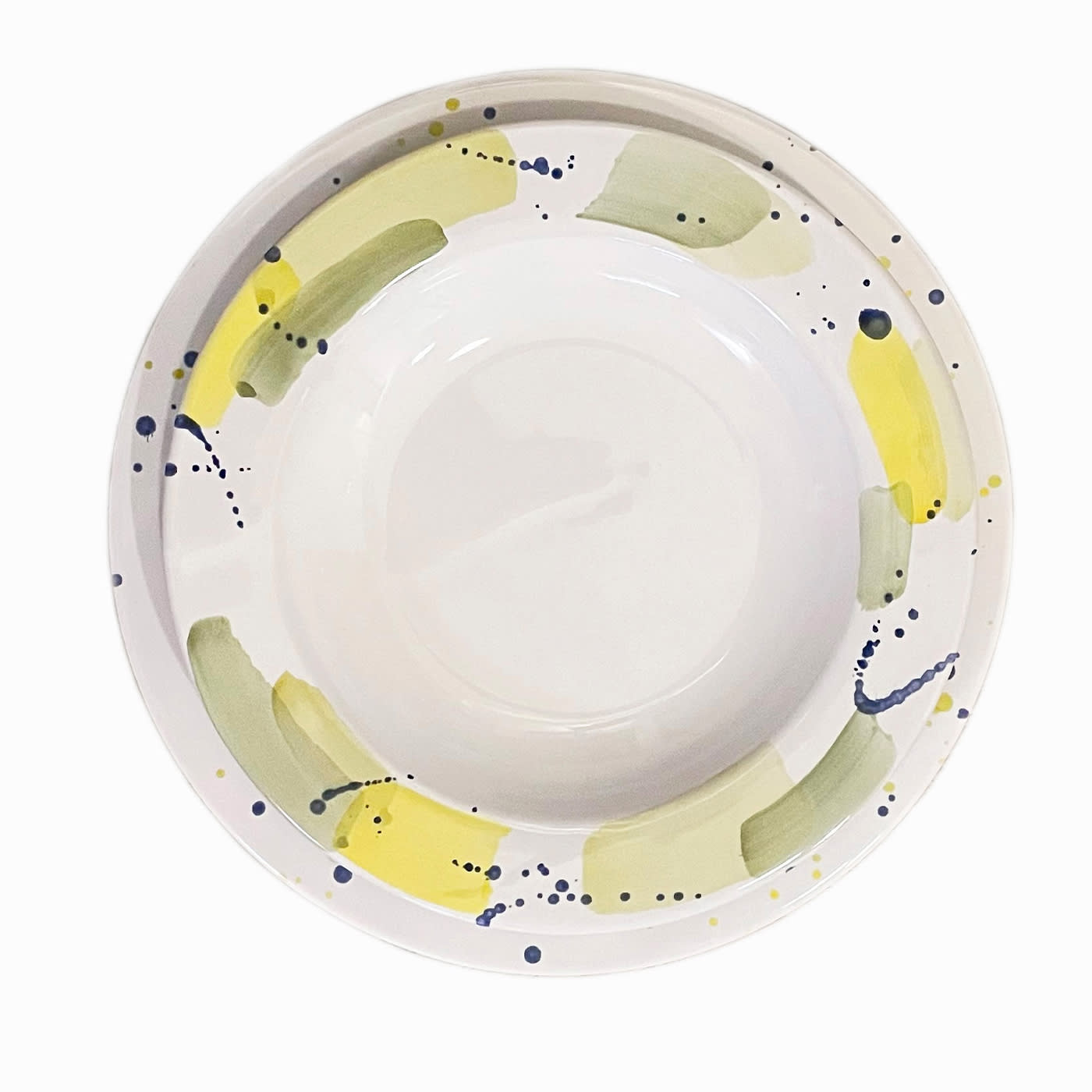 Astratto Yellow & Blue Set of 2 Plates by Caterina Aquinardi - Materia Ceramica