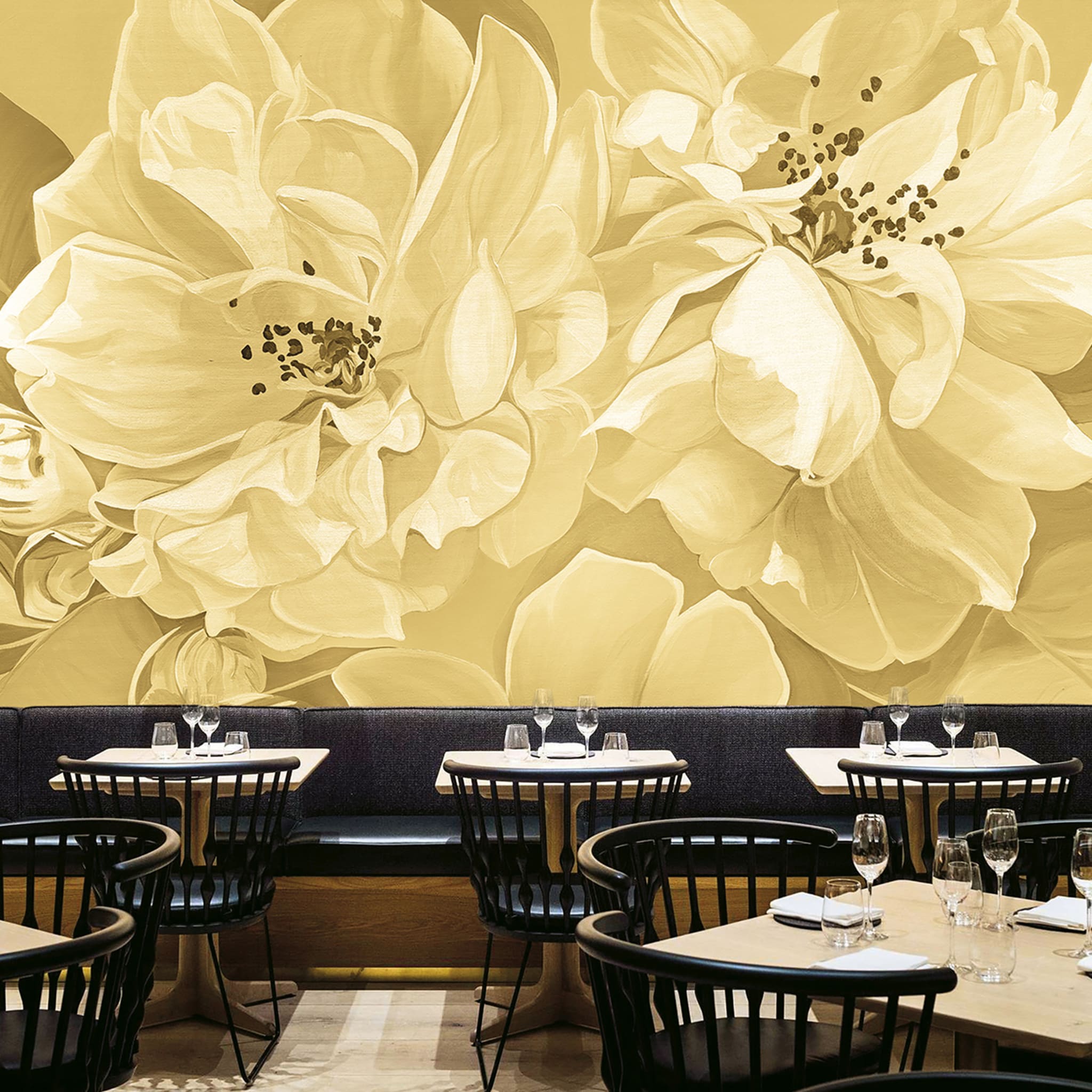 Ophelia Pale Yellow Textured Wallpaper - Alternative view 3