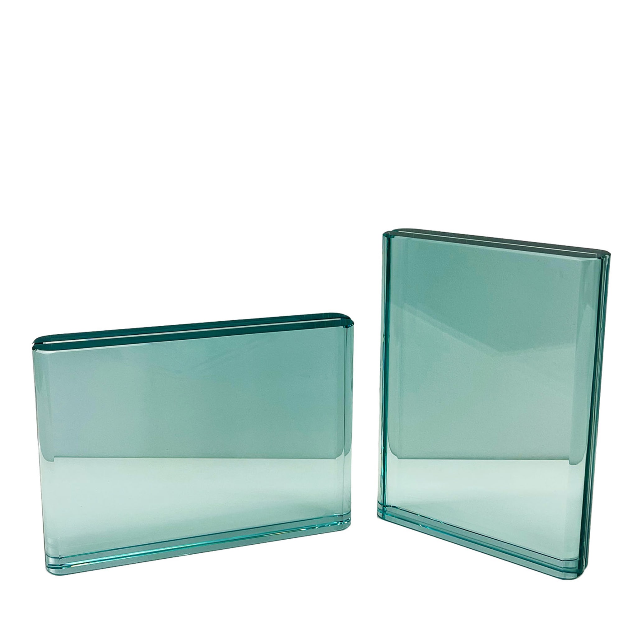 Set of Two Aquamarine Crystal Photo Frames - Main view