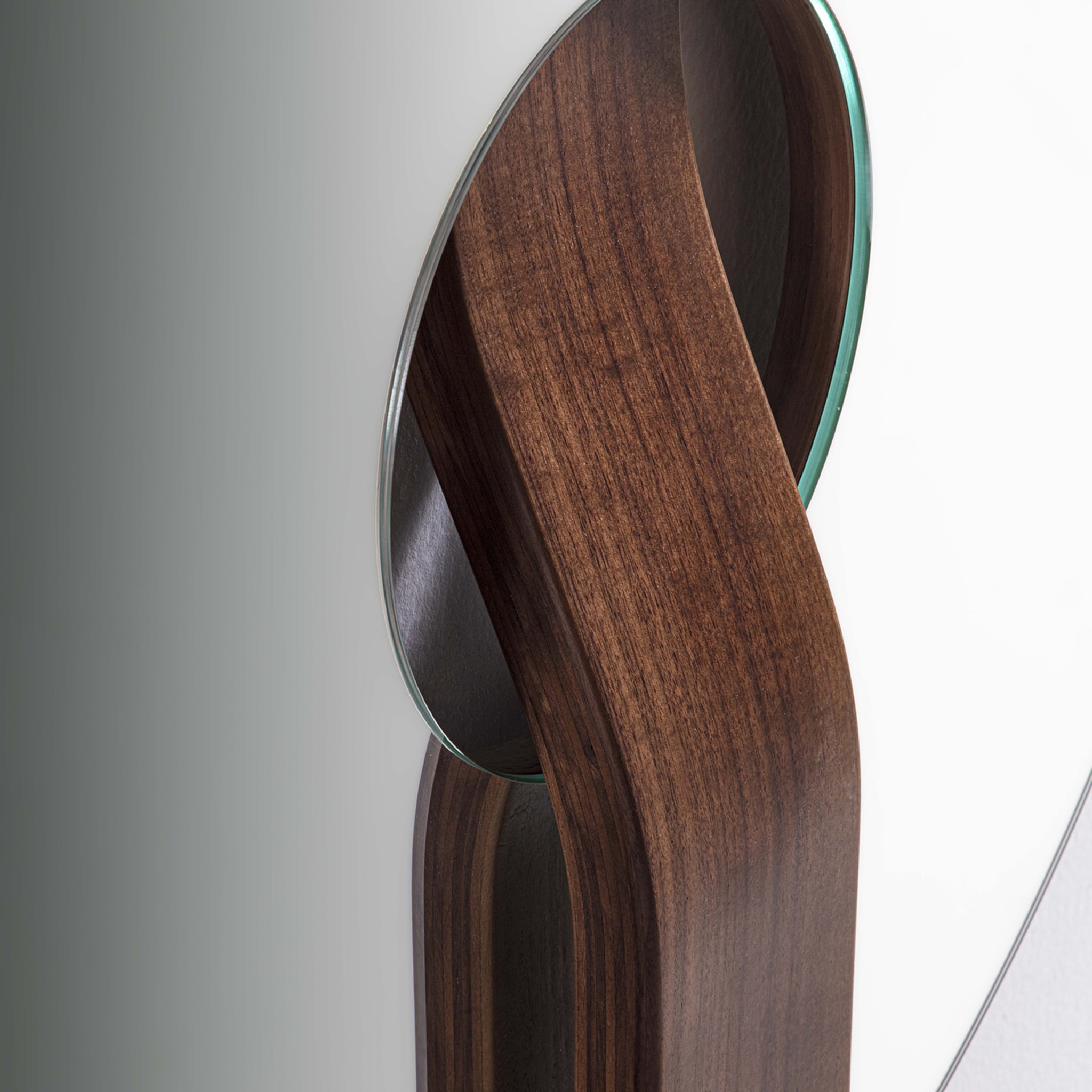 Irpin Disk-Shaped Brown Wall Mirror - Alternative view 3
