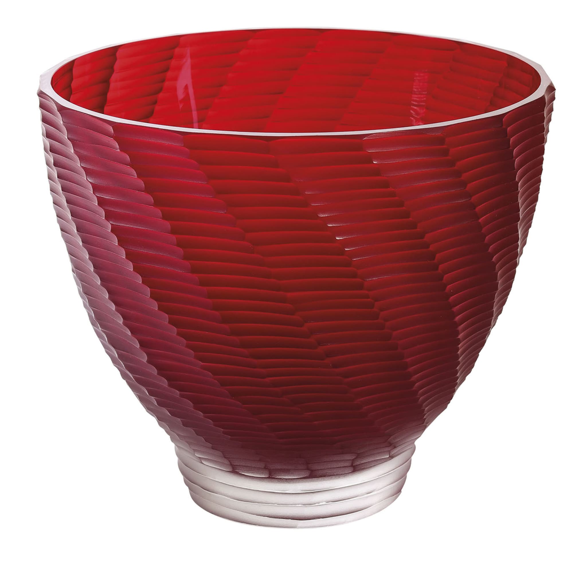 Jarrón rojo de cristal de Murano - Vista principal
