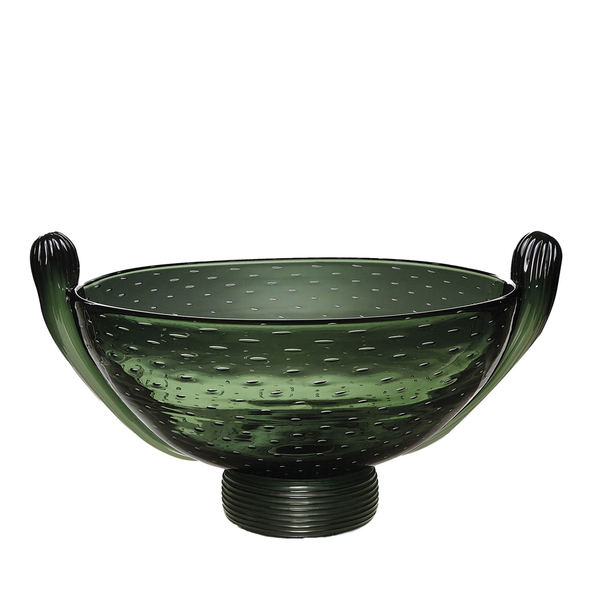 Centro de mesa de cristal de Murano verde - Vista principal