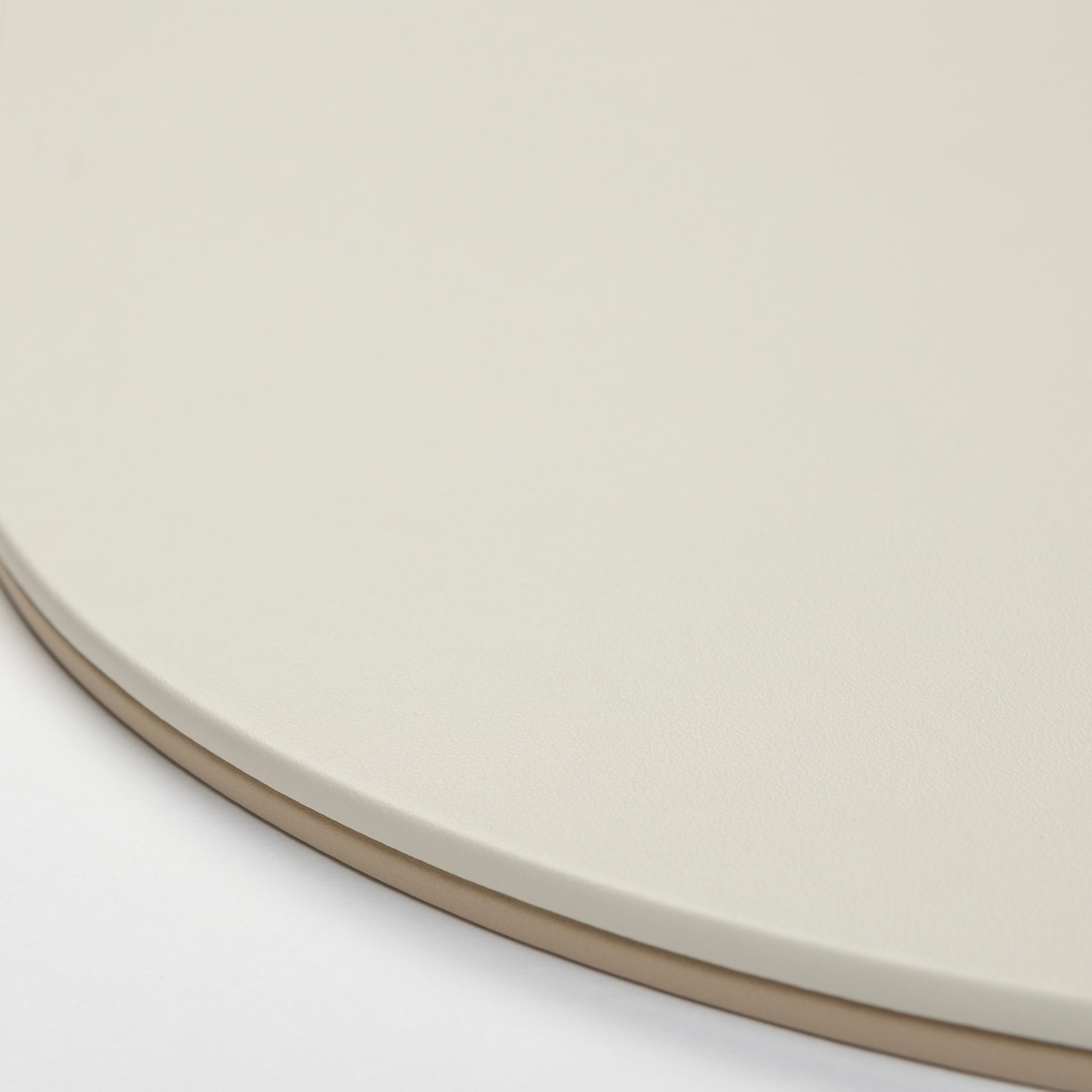 Set of 6 Mondrian Cappuccino Beige and Luna White Round Coasters - Alternative view 1