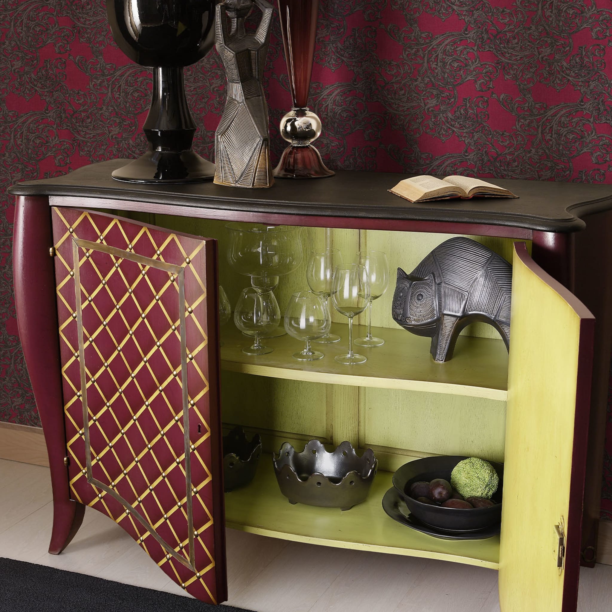 Purple and Yellow Sideboard  - Alternative view 1
