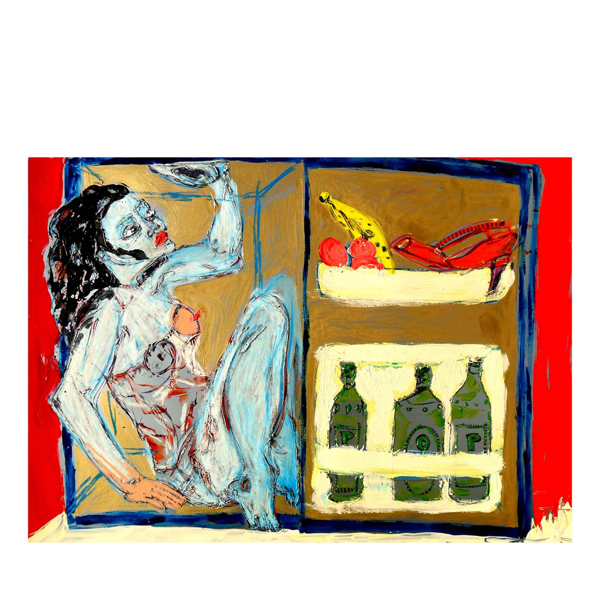 In The Refrigerator Painting - Main view