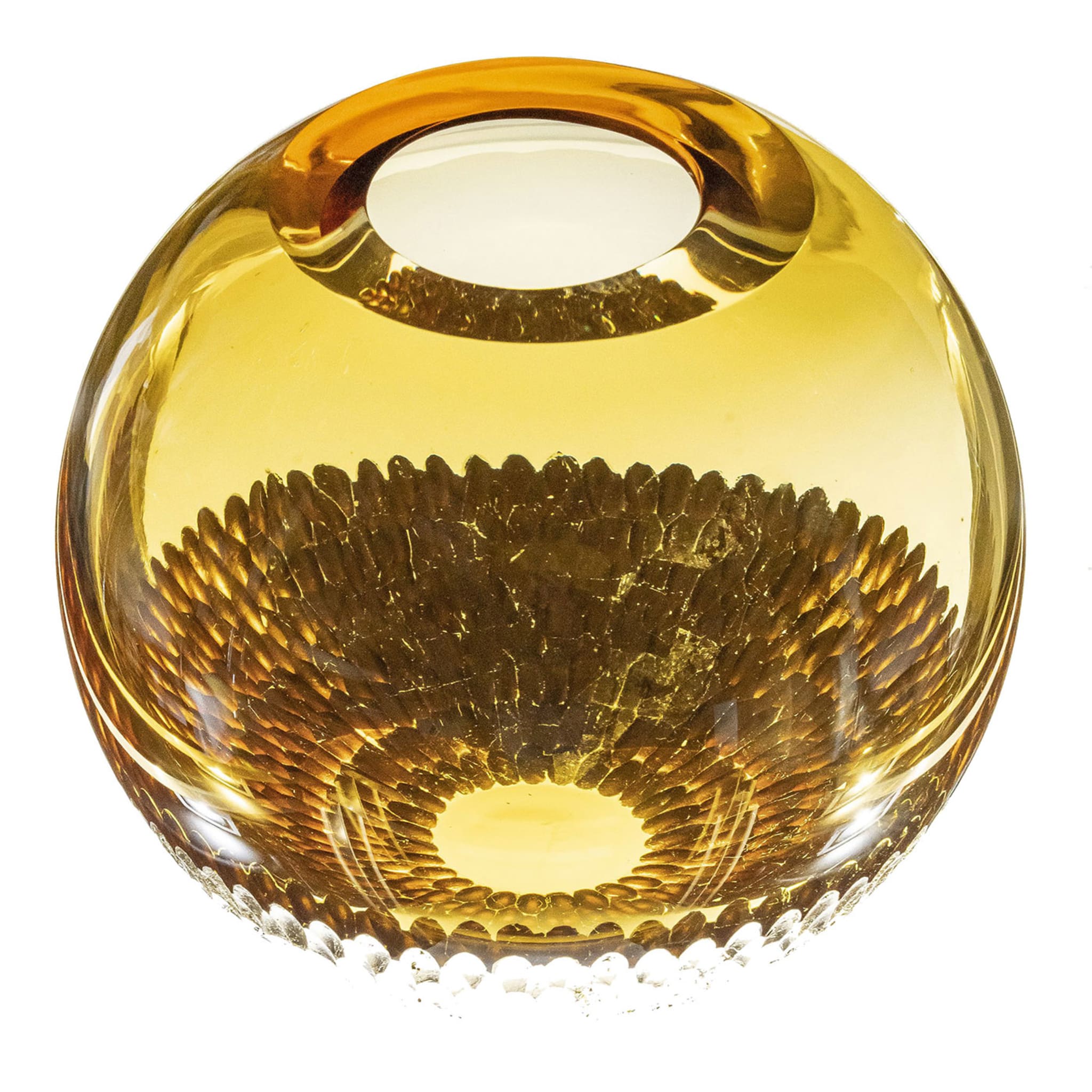 Doha Etched Amber Vase - Main view
