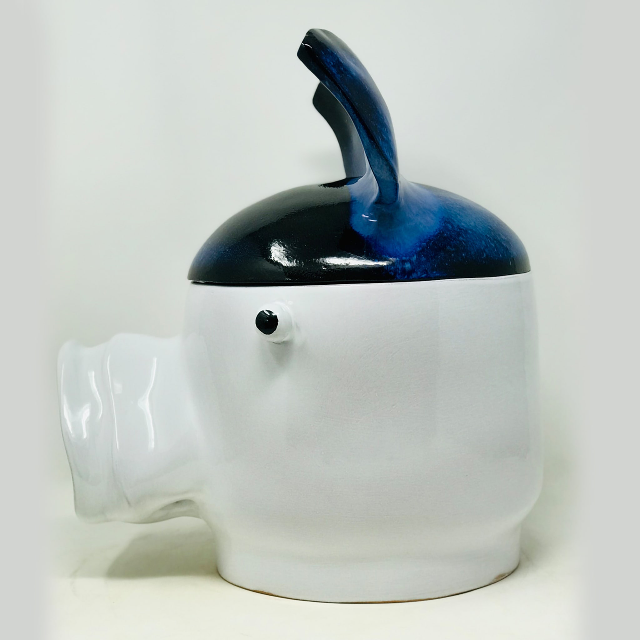 Pig Large Blue and White Container with Lid - Alternative view 3