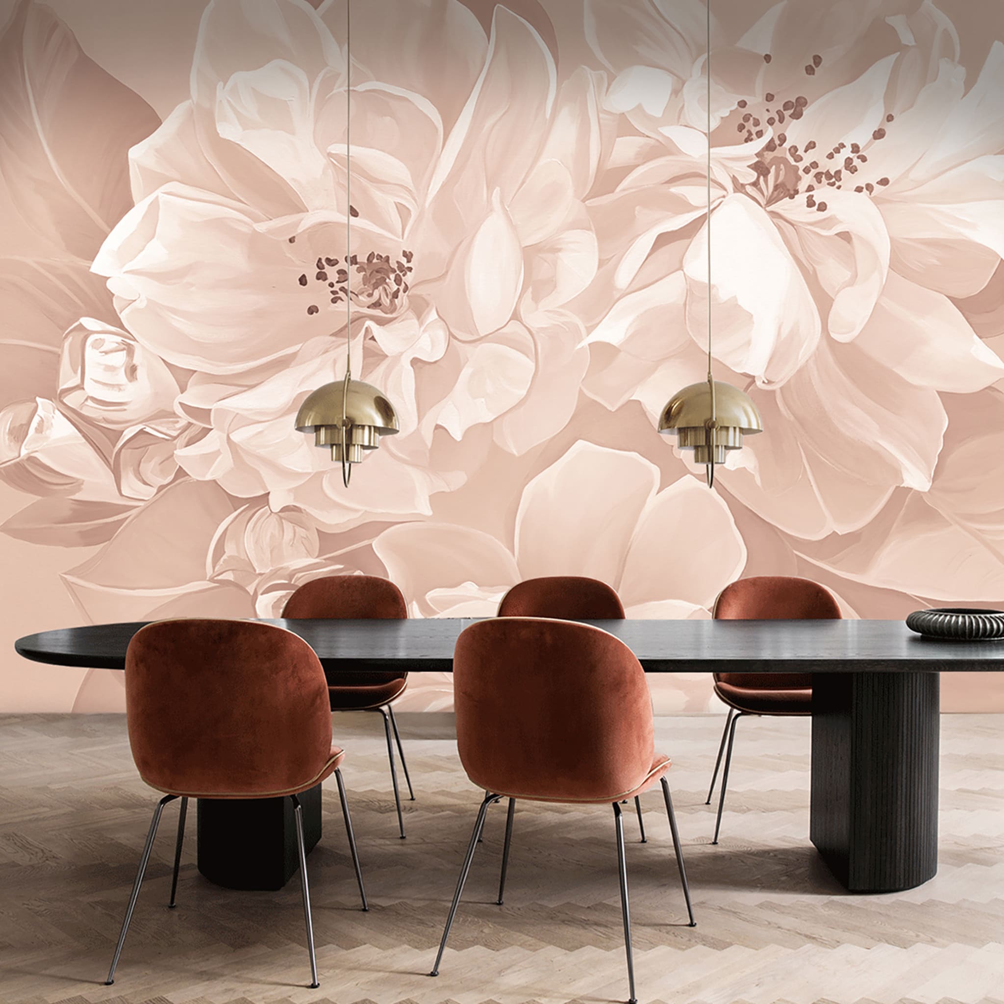 Ophelia Powder Pink Textured Wallpaper - Alternative view 3