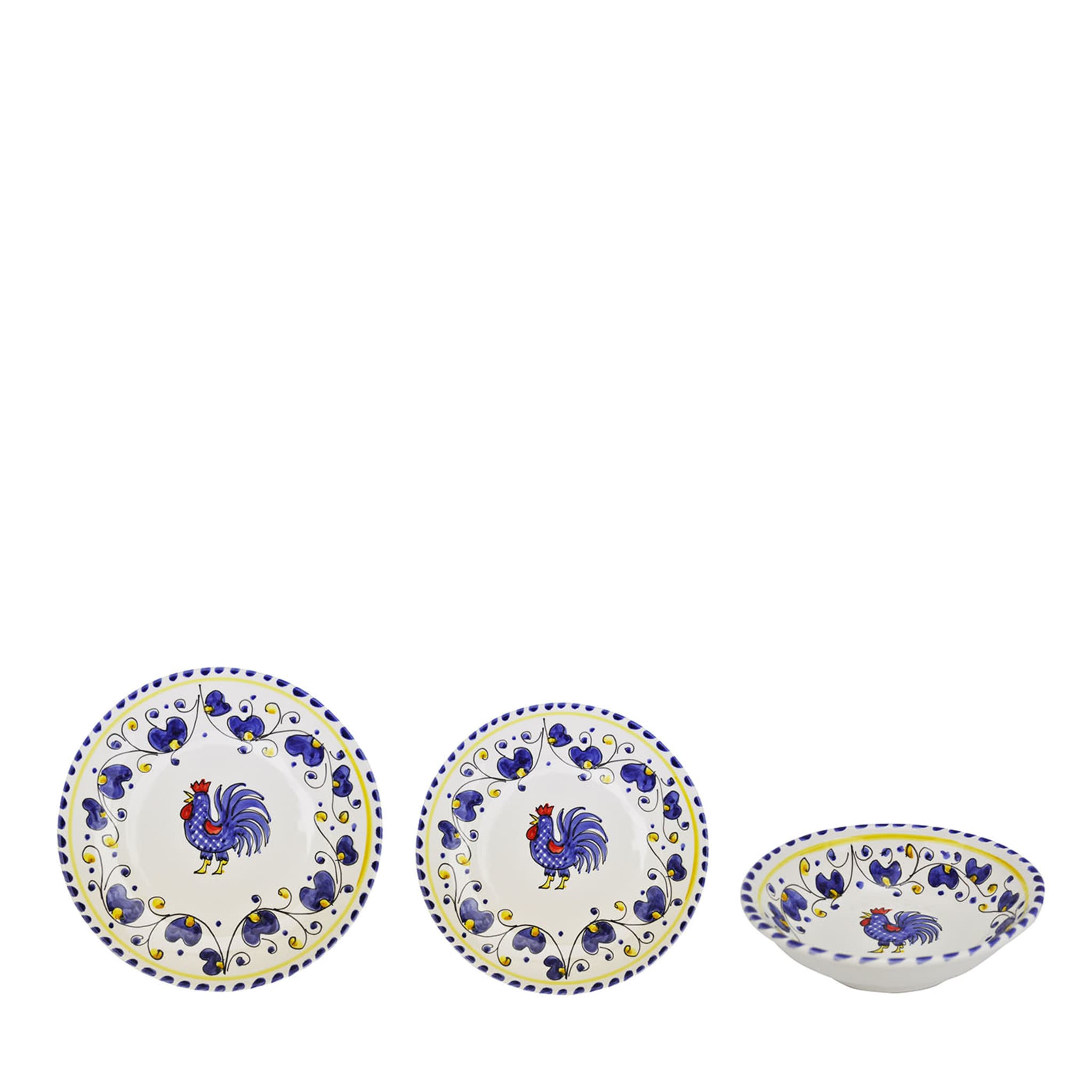 Galletto Blue Set of 18 Plates - Main view