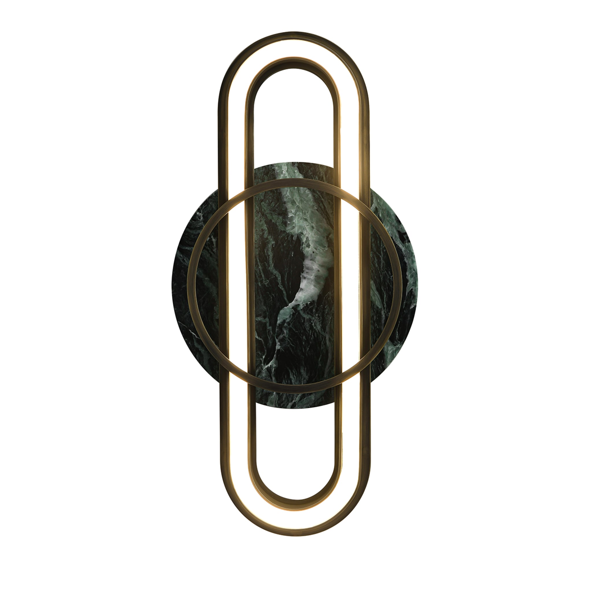 Loop Brass and Marble Wall Lamp - Main view