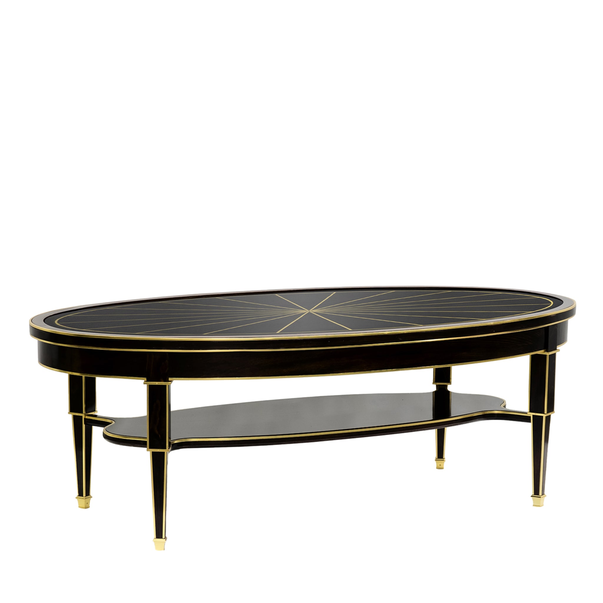Oval Black Coffee Table - Main view