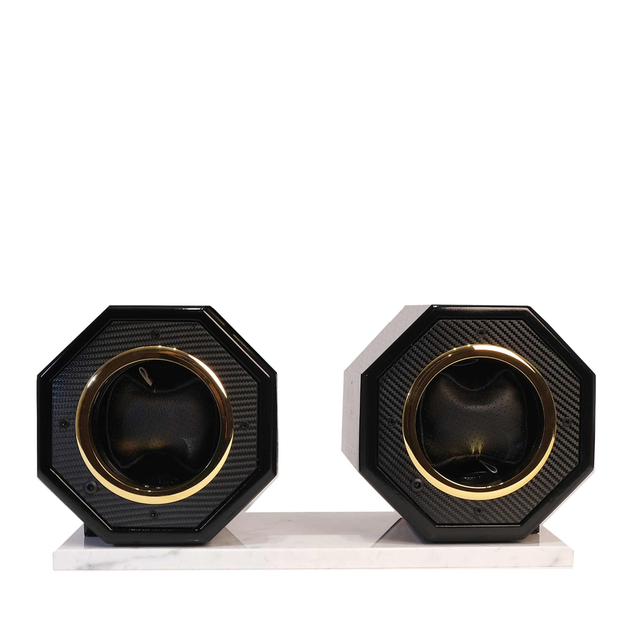 MT Octagon Double Watch Winder Black Leather - Main view