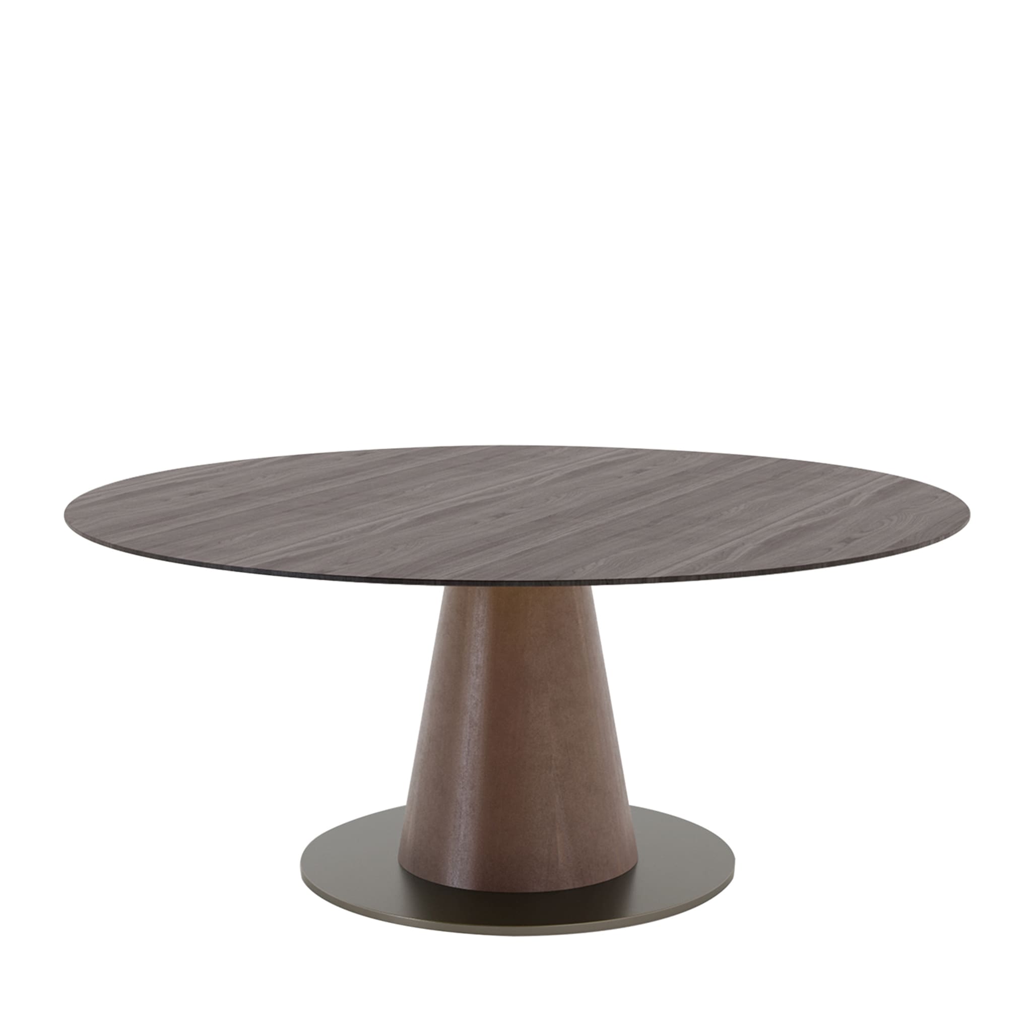 Leone Round Brown Dining Table - Main view