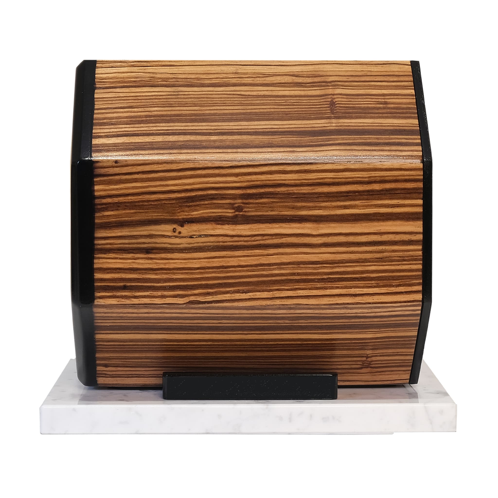 MT Octagon Watch Winder Bordeaux Leather &amp; Zebrano Wood - Vue alternative 1