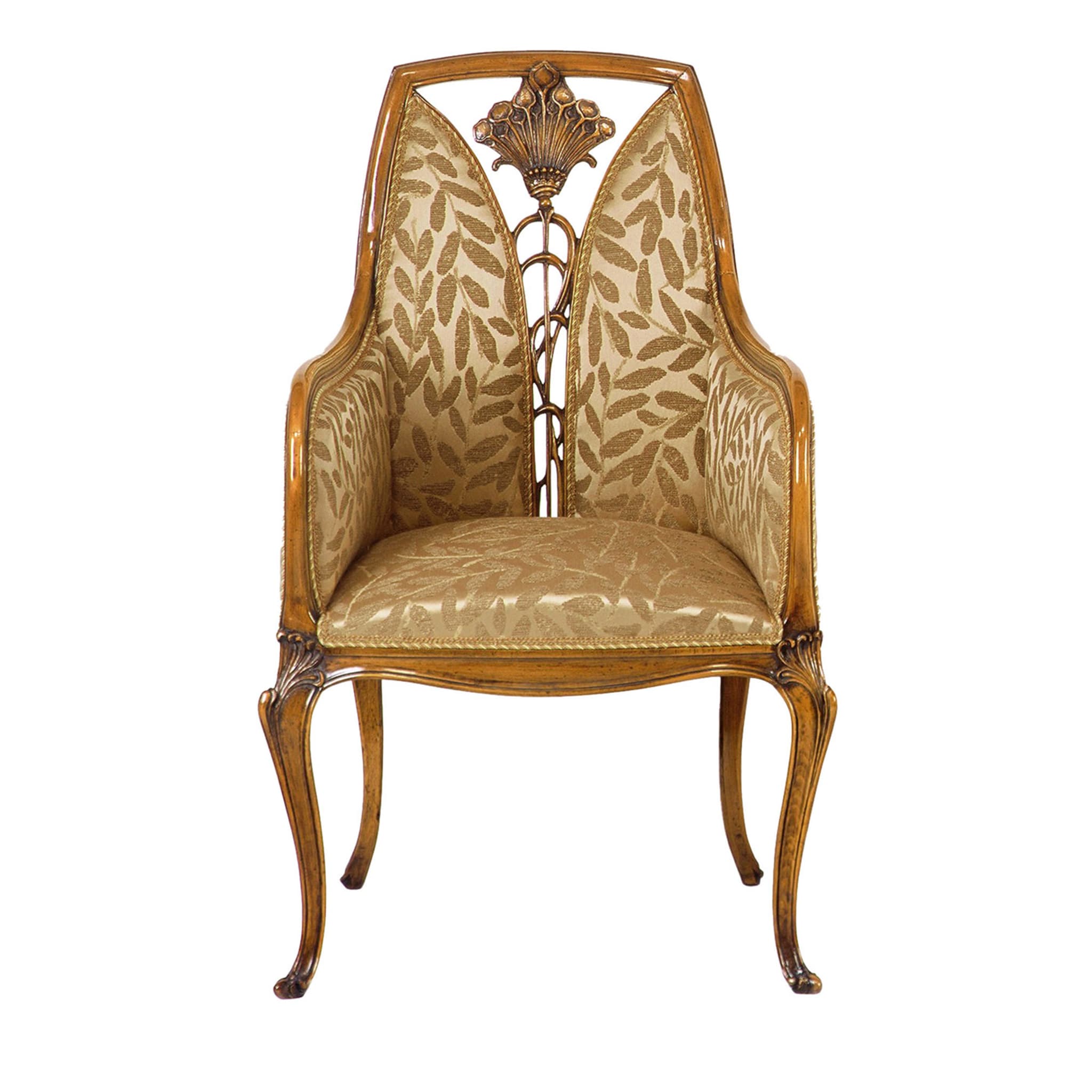 French Liberty Gold Armchair by Louis Majorelle - Main view