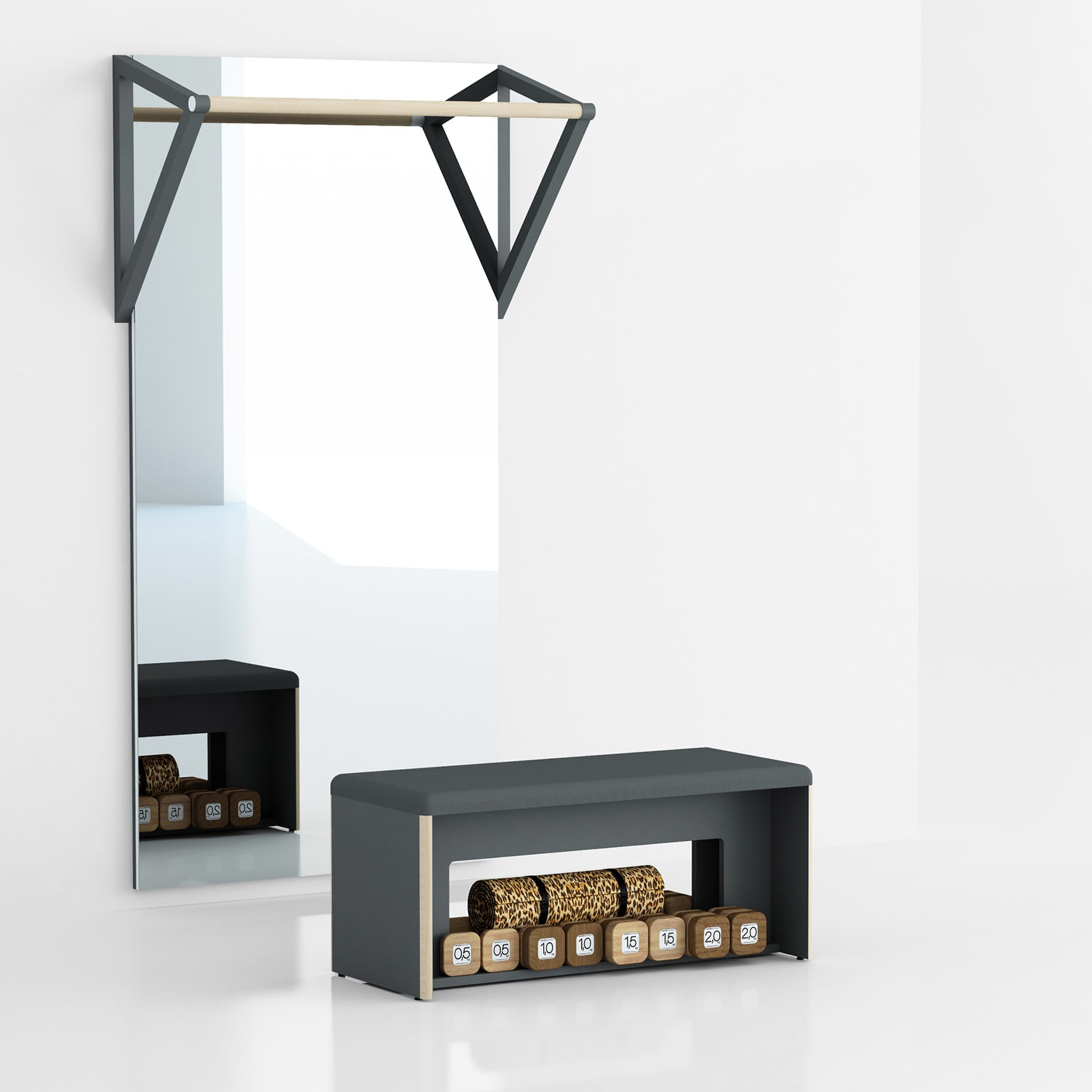 Narciso Fitness-Spiegel von Basaglia und Rota Nodari - Alternative Ansicht 1