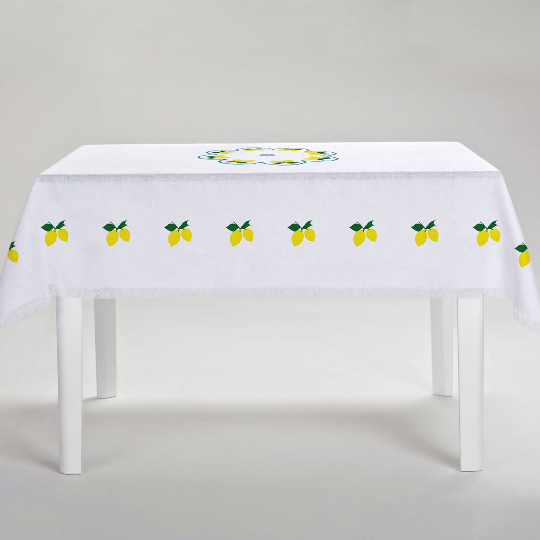 Limoni Multicolor Rectangular White Tablecloth - Alternative view 1