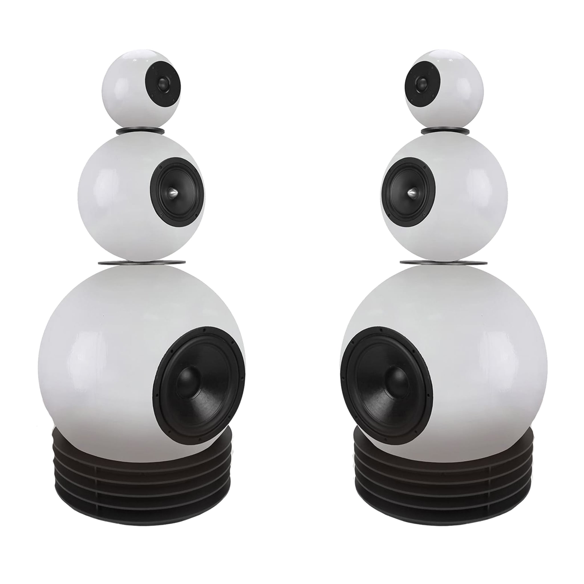 Set of 2 white GEMINEA speakers - Main view