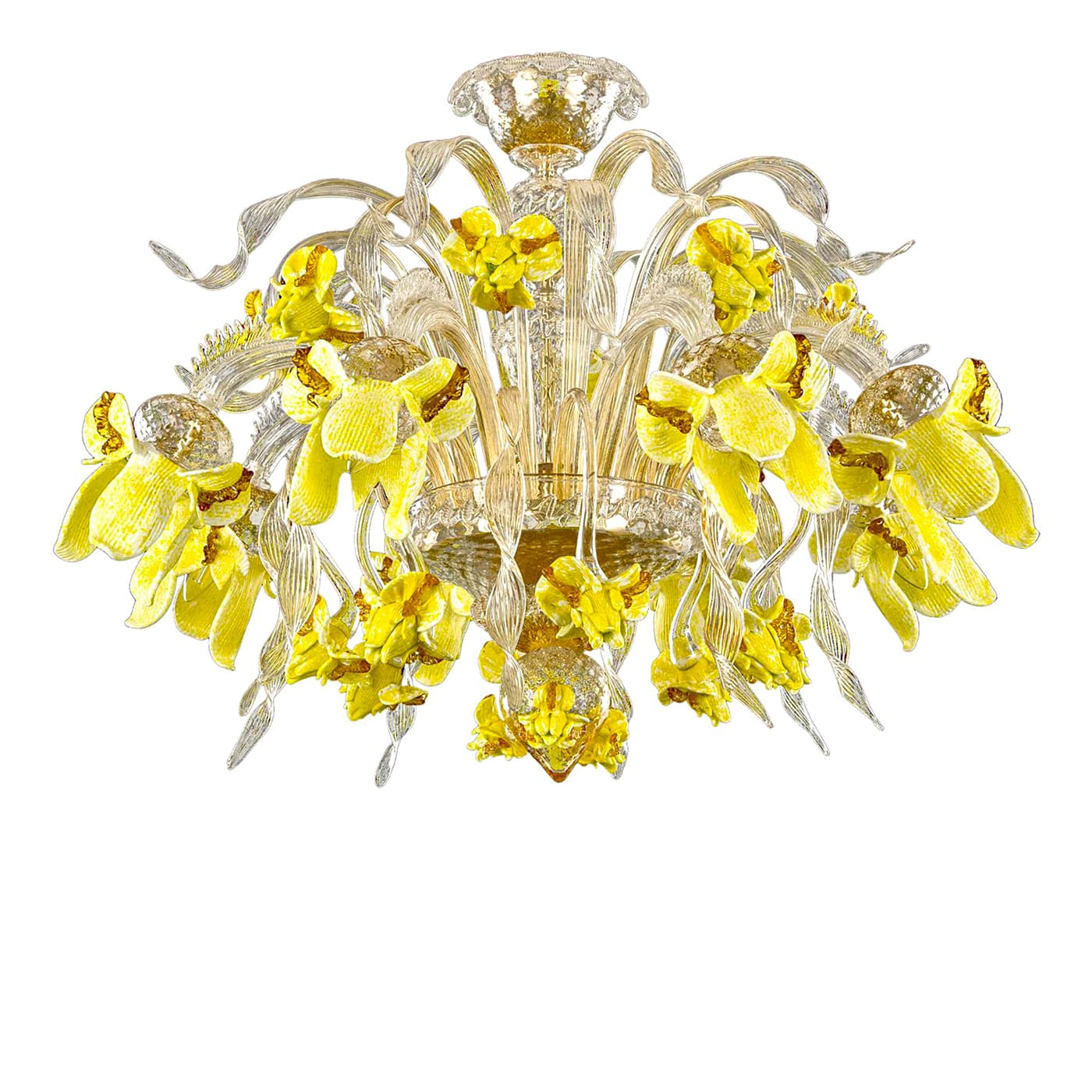 Iris Yellow 8-Light Ceiling Lamp - Multiforme