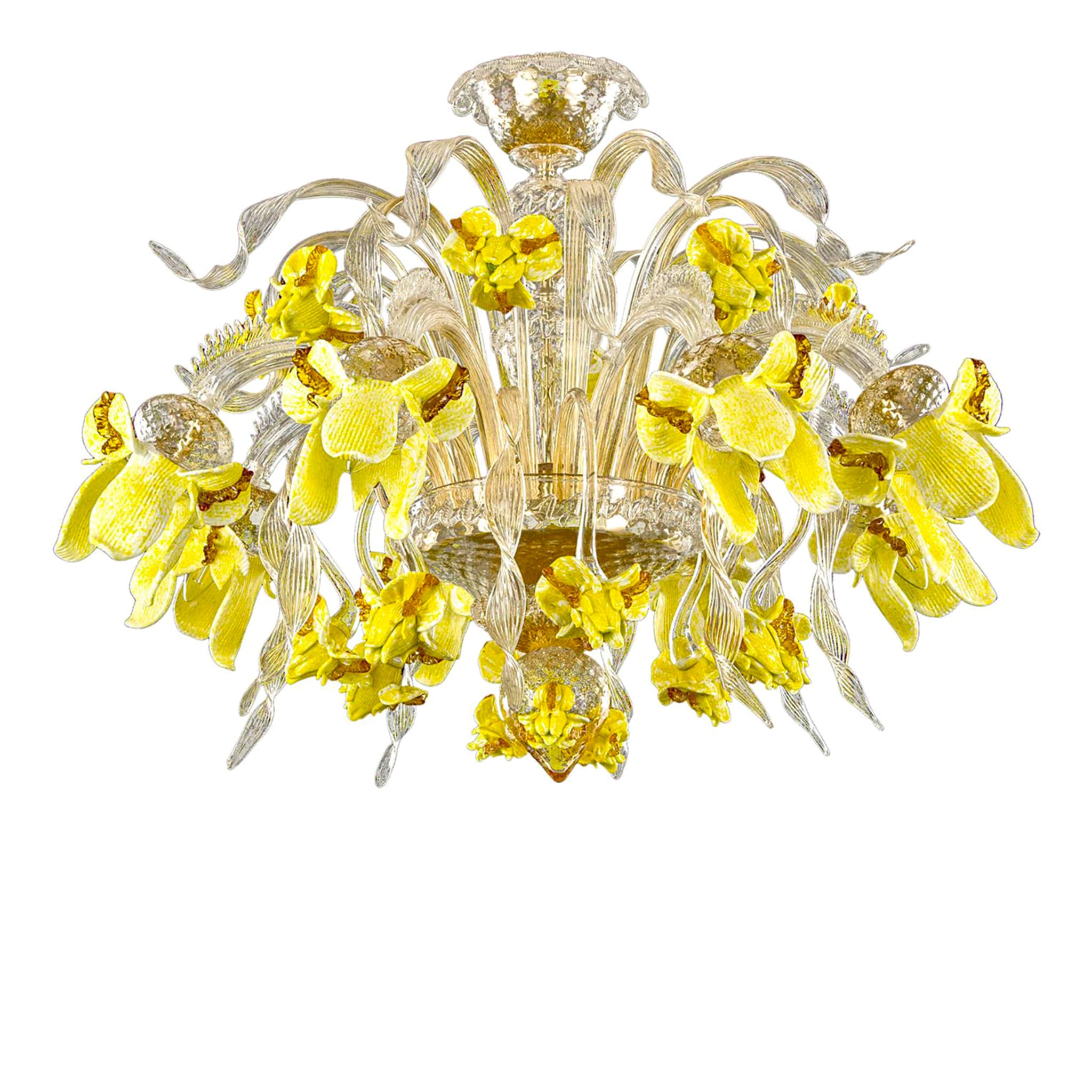 Iris Yellow 8-Light Ceiling Lamp - Main view