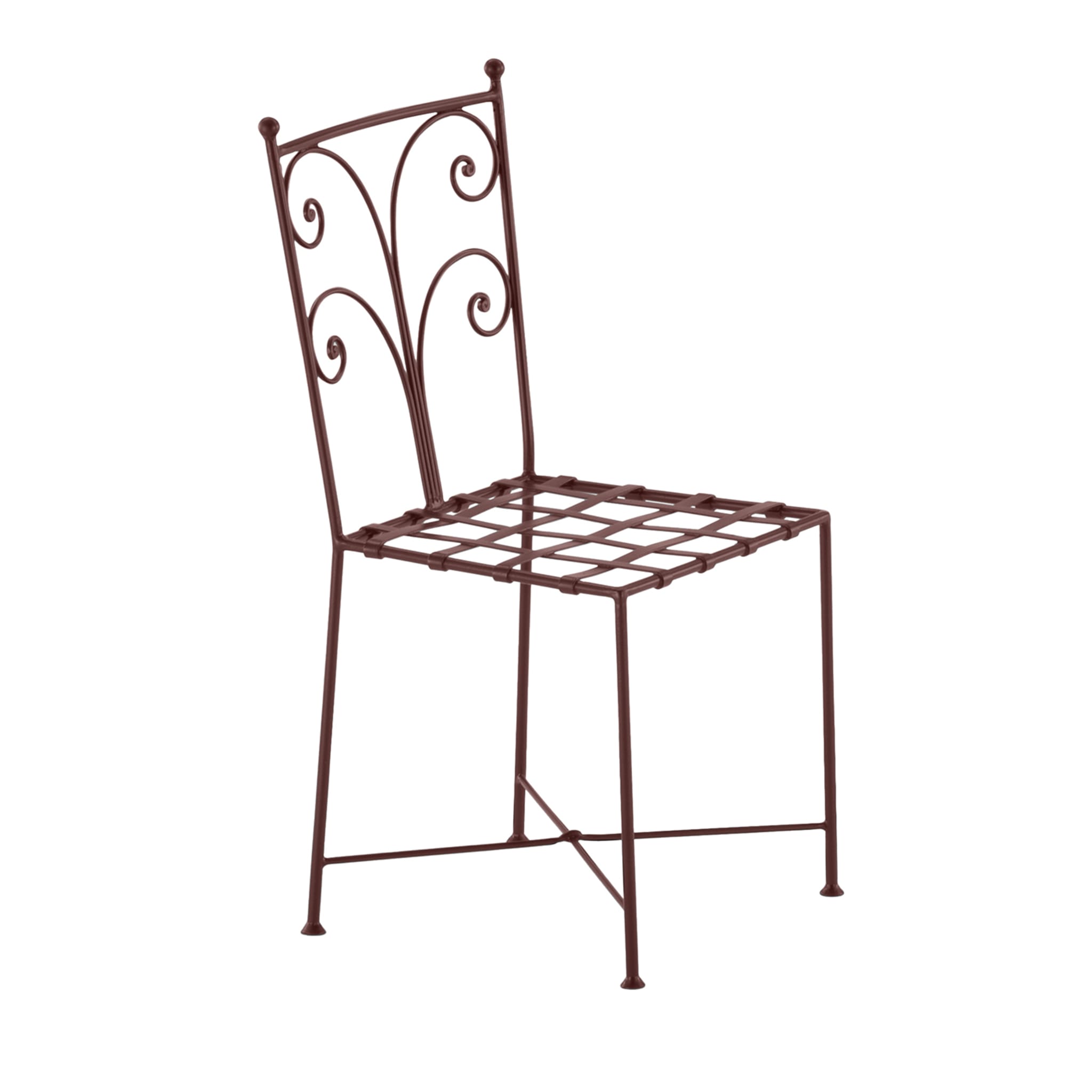 Acanta Wrought Iron Brown Chair - Main view