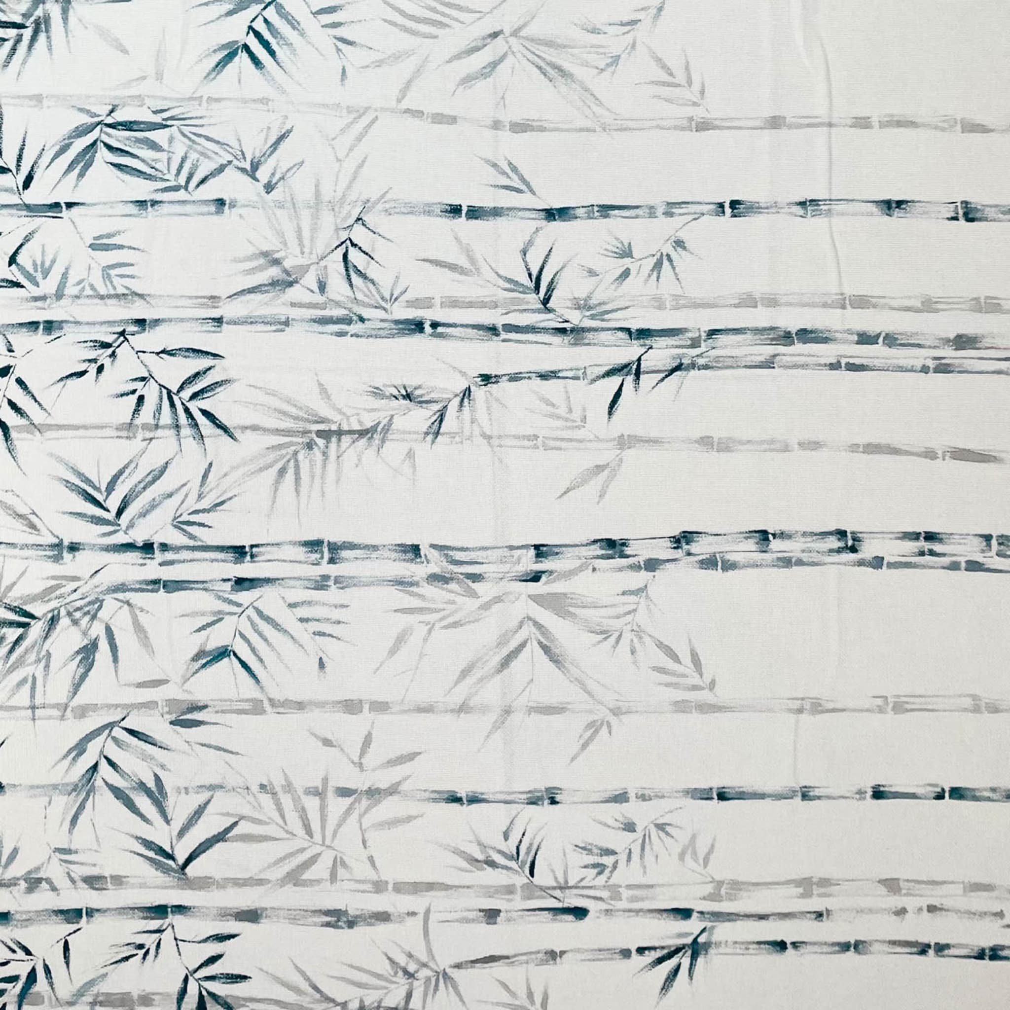 Bamboo Fringed Off-White Handpainted Blanket - Alternative view 4