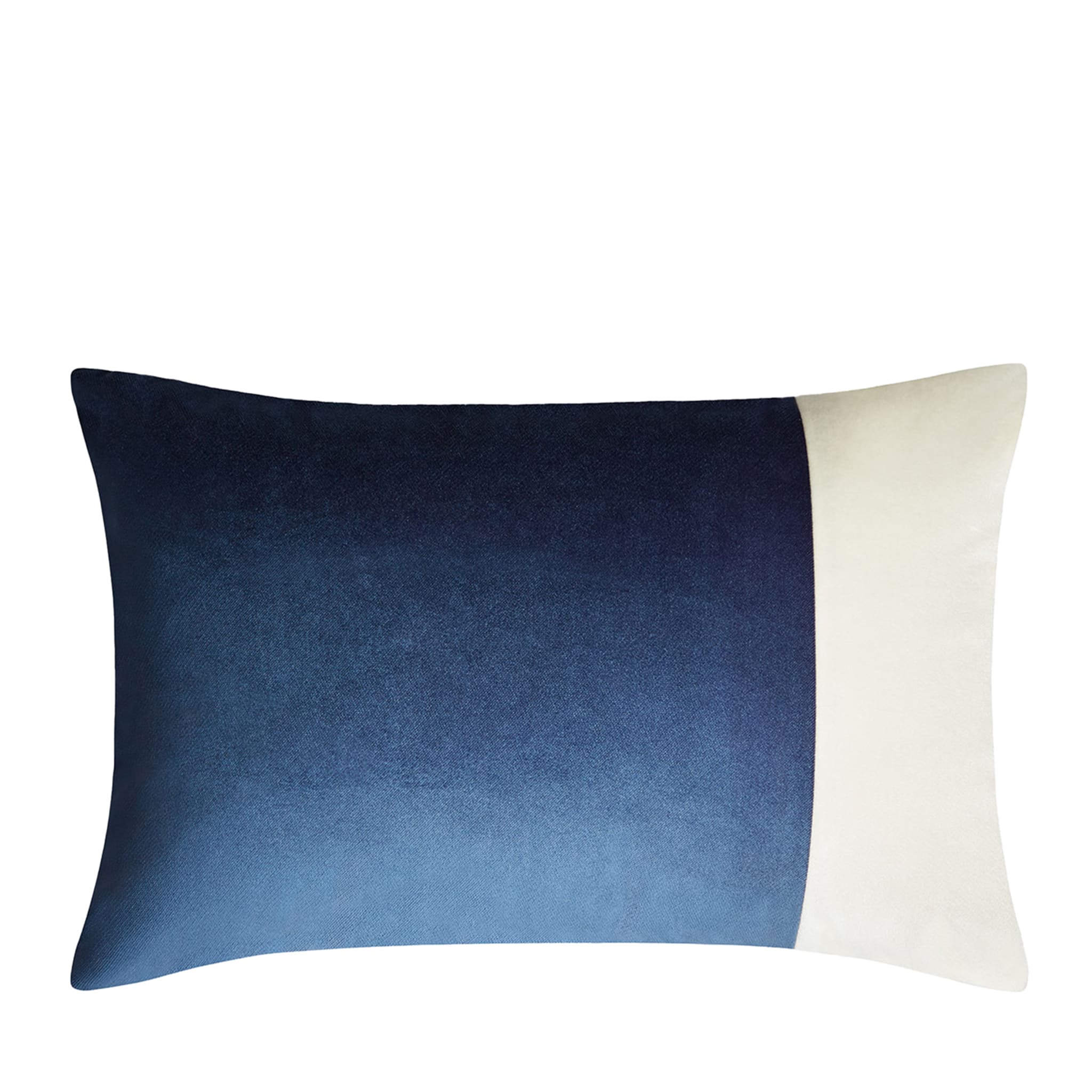 Double Blue and White Rectangular Cushion - Main view