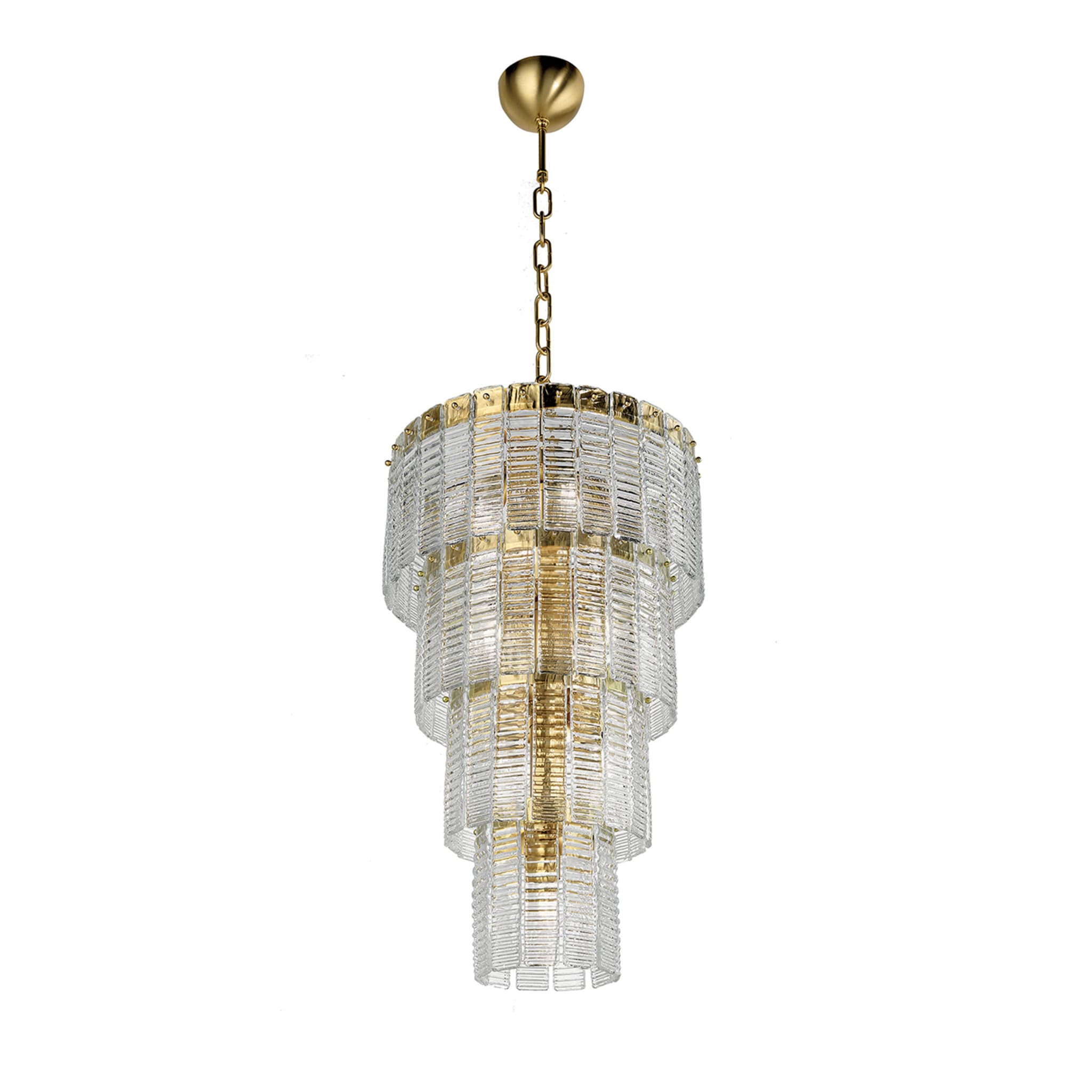 Vogue Clear and Gold Pendant Lamp - Main view