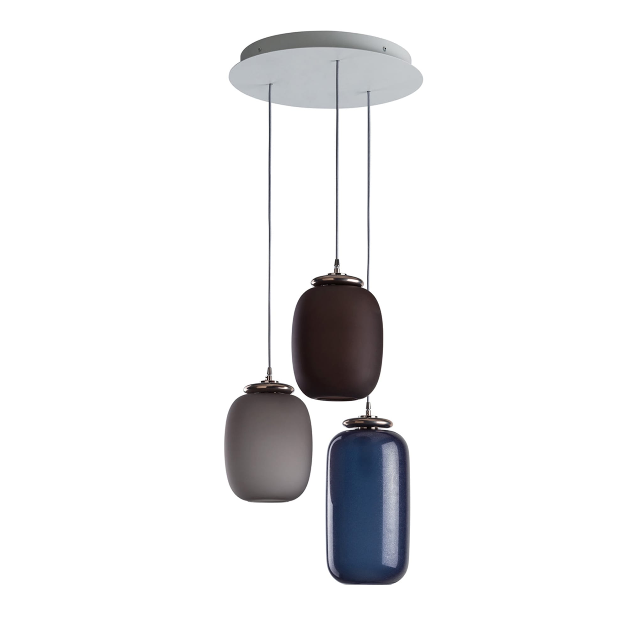Chelsea 3-Light Blue and Gray Pendant Lamp - Main view