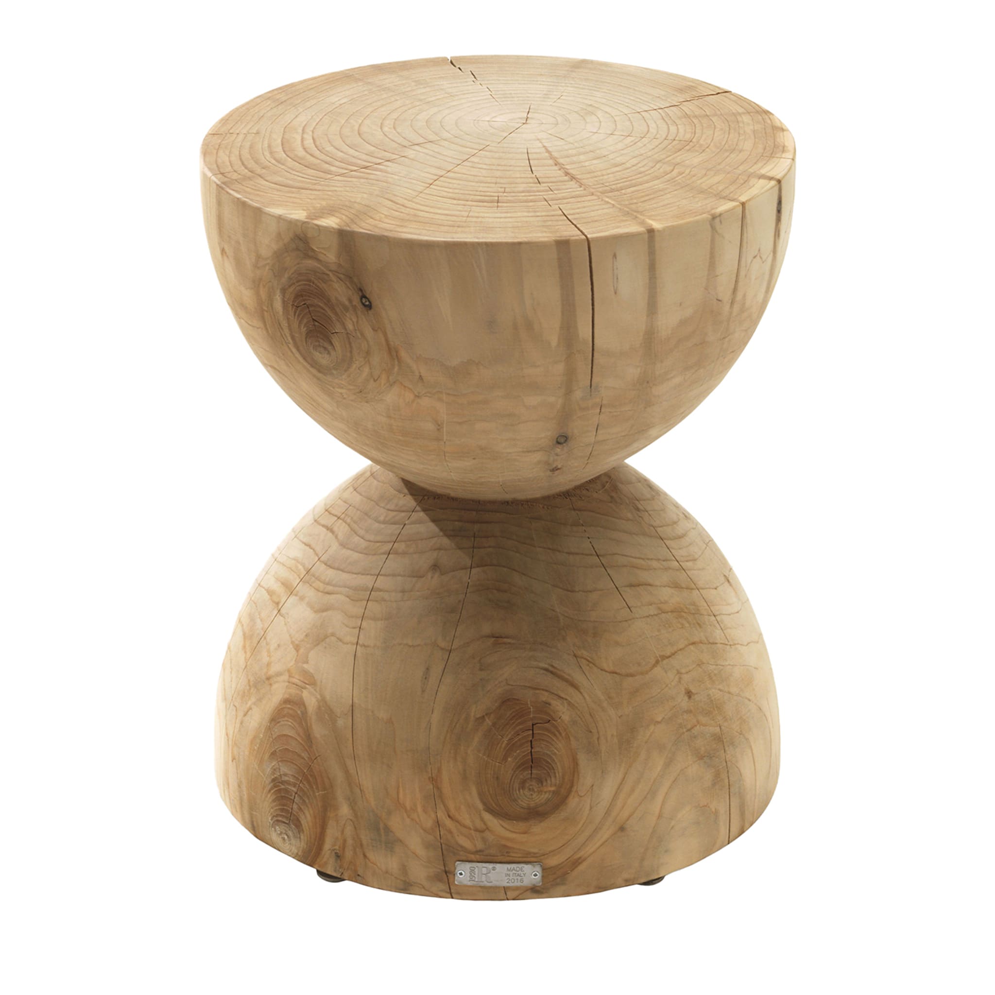 Solid wood stool Clessidra by Riva 1920, Design Mario Botta